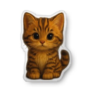 Tiger print Cat Decorative Pillow