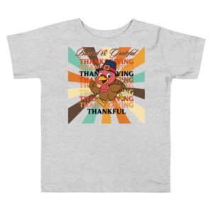 Blessed, Grateful Thankful Toddler Short Sleeve Tee