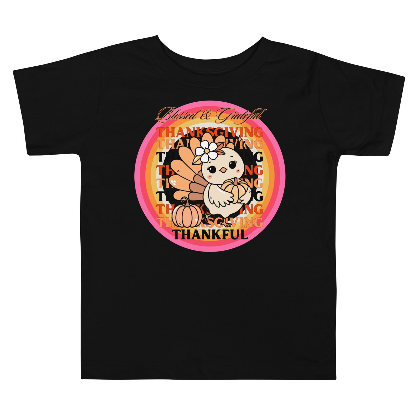 Blessed, Grateful and Thankful Toddler Short Sleeve Tee - Image 2