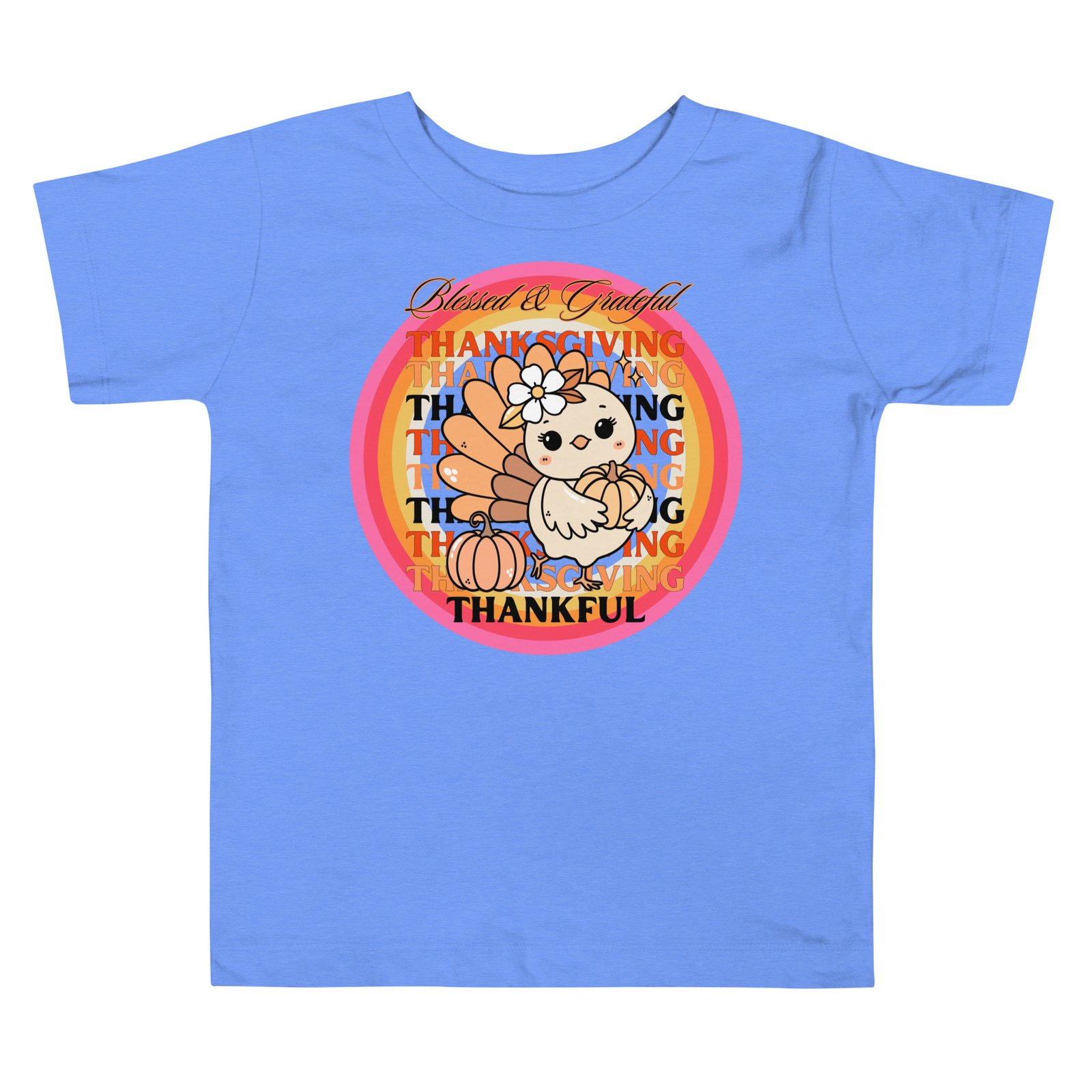Blessed, Grateful and Thankful Toddler Short Sleeve Tee - Image 3