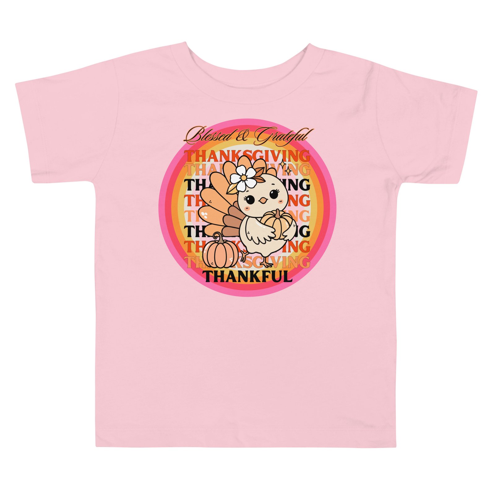 Blessed, Grateful and Thankful Toddler Short Sleeve Tee - Image 4