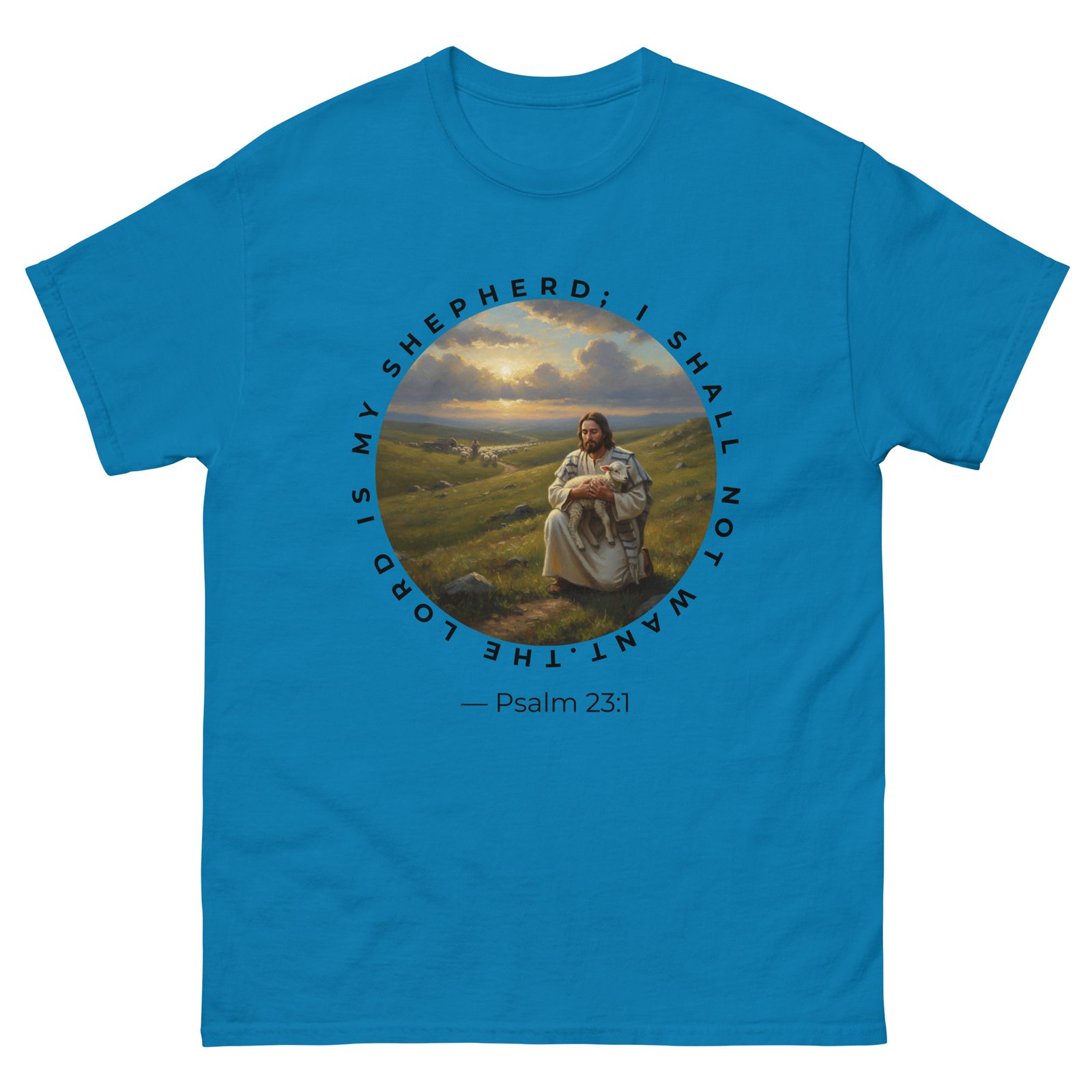 “Christian T-Shirt – ‘The Lord Is My Shepherd Psalm 23:1’” - Image 2