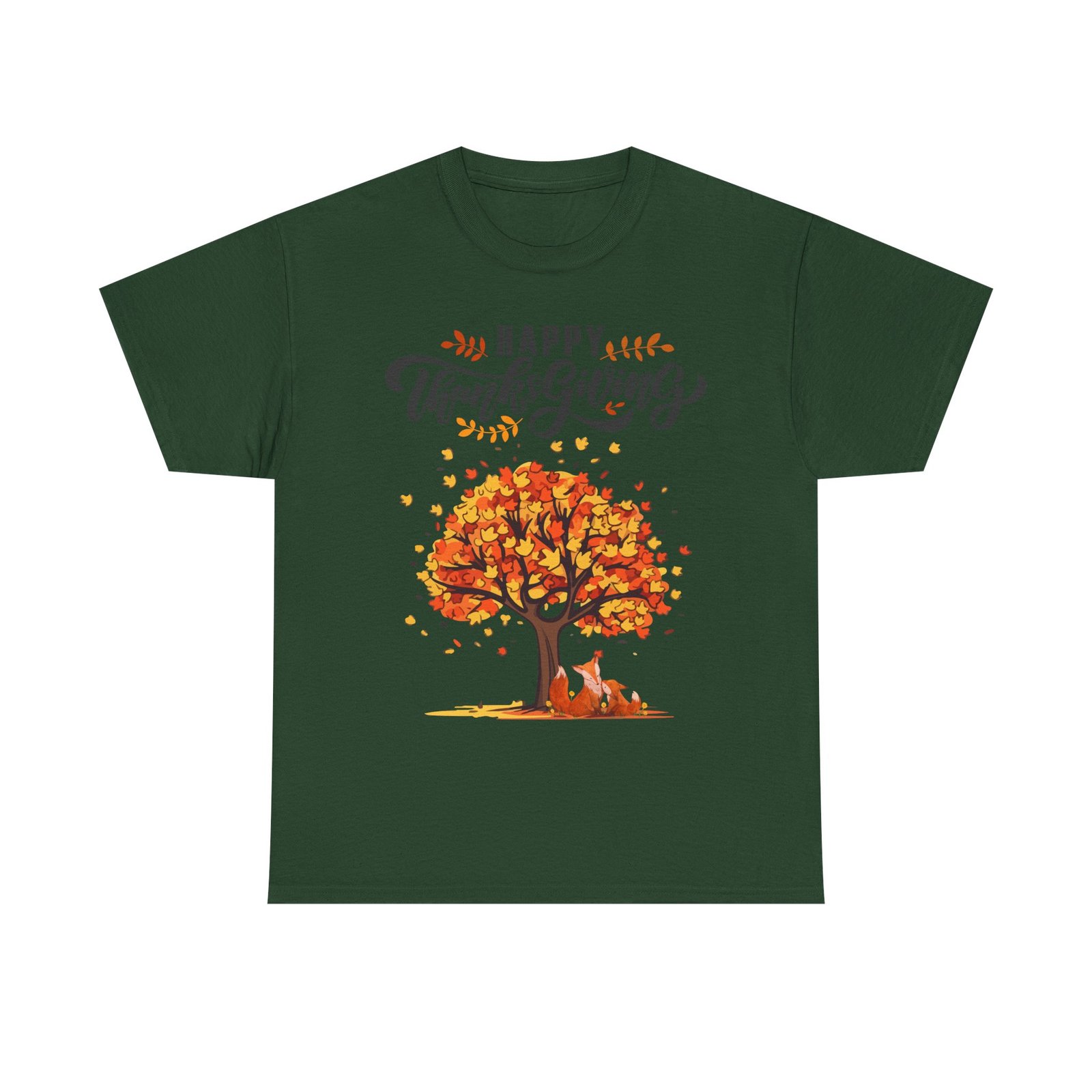 Matching D-Thanksgiving Tree, Fox Tee, Fall T-Shirt, Autumn Apparel - Image 37