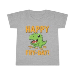 Dino Fry-Day Toddler T-Shirt, Fun Kids Tee, Dinosaur Shirt for Toddlers, Cute Children's Clothing, Toddler Gift Idea
