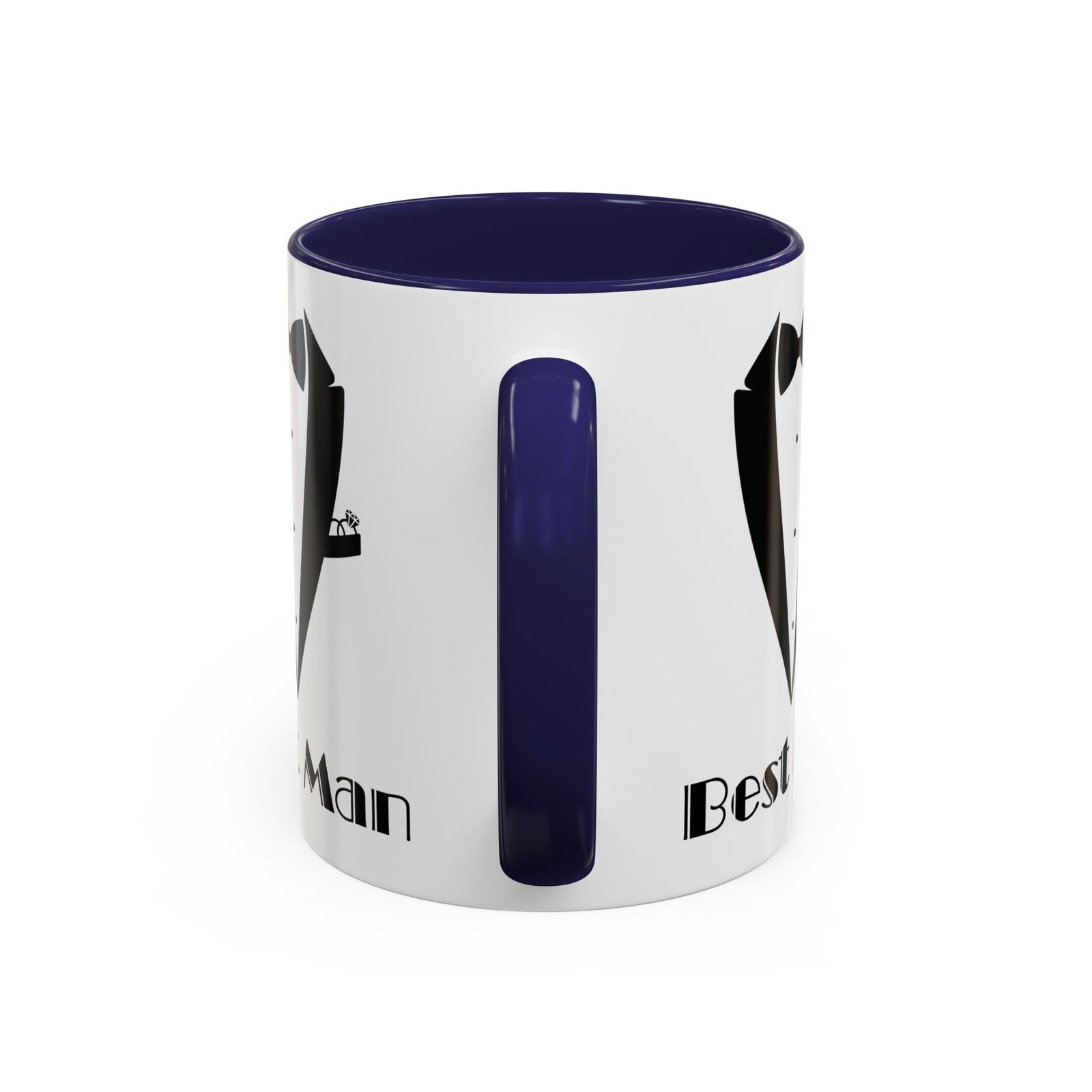 Best Man Accent Coffee Mug 11/15 oz, Groom’s Gift, Wedding Party Favor, Unique Best Man Gift, Black and White Coffee Cup - Image 8