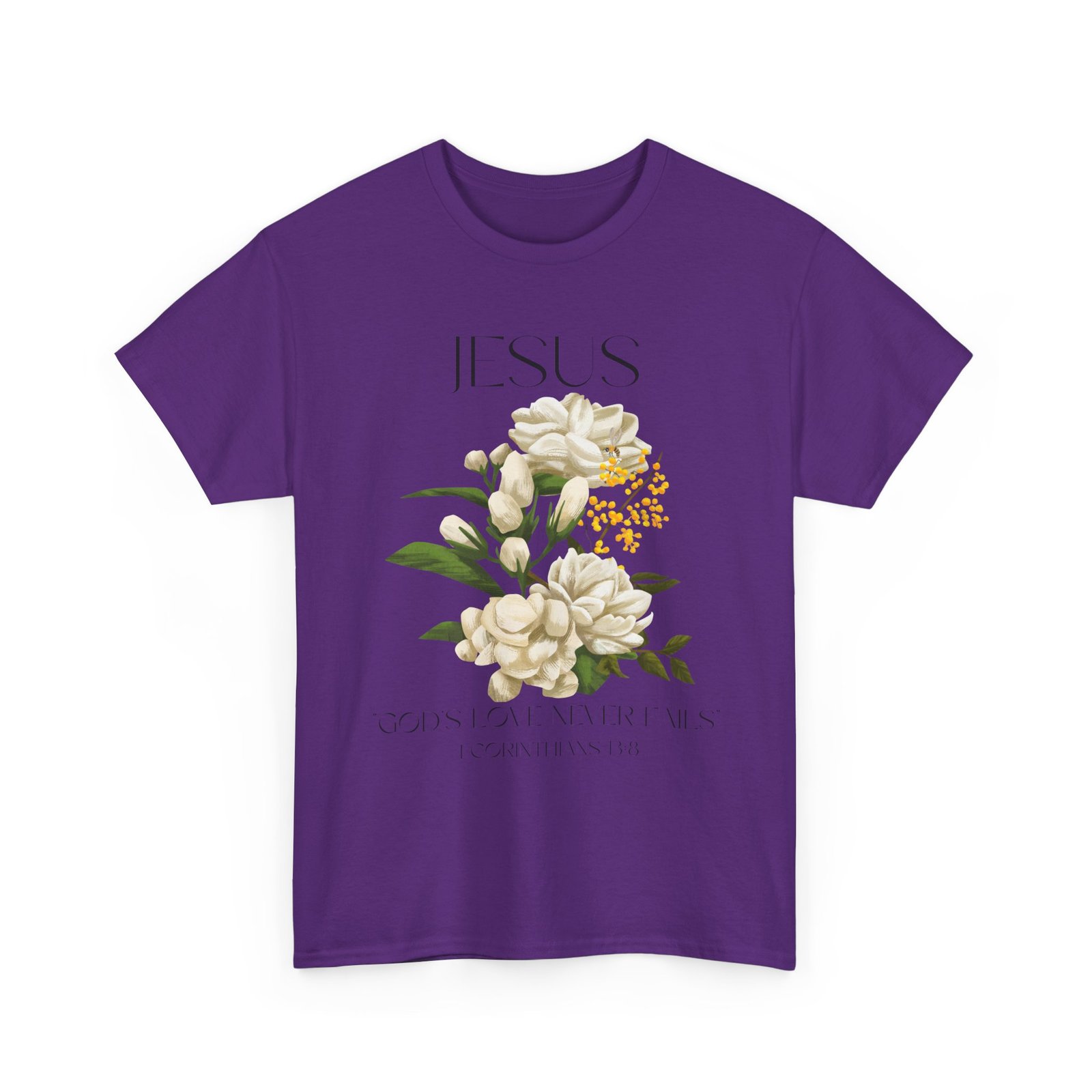 Jesus- God's love never fails-Unisex Heavy Cotton Tee - Image 59