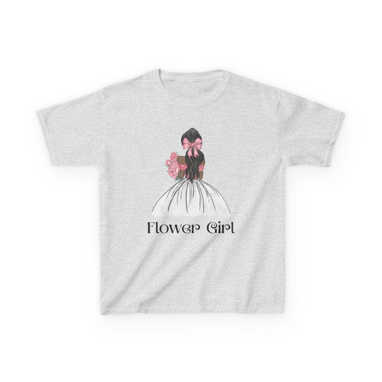 Flower Girl Kids Tee, Cute Floral T-Shirt for Flower Girls, Wedding Apparel, Toddler Gift, Birthday Outfit, Spring Fling Top - Image 5