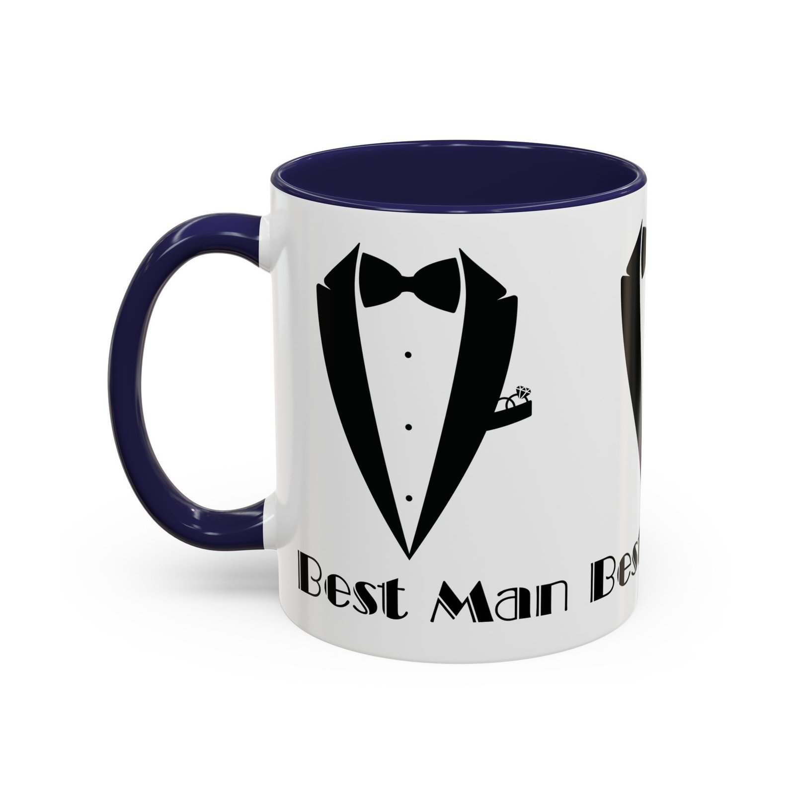 Best Man Accent Coffee Mug 11/15 oz, Groom’s Gift, Wedding Party Favor, Unique Best Man Gift, Black and White Coffee Cup - Image 7