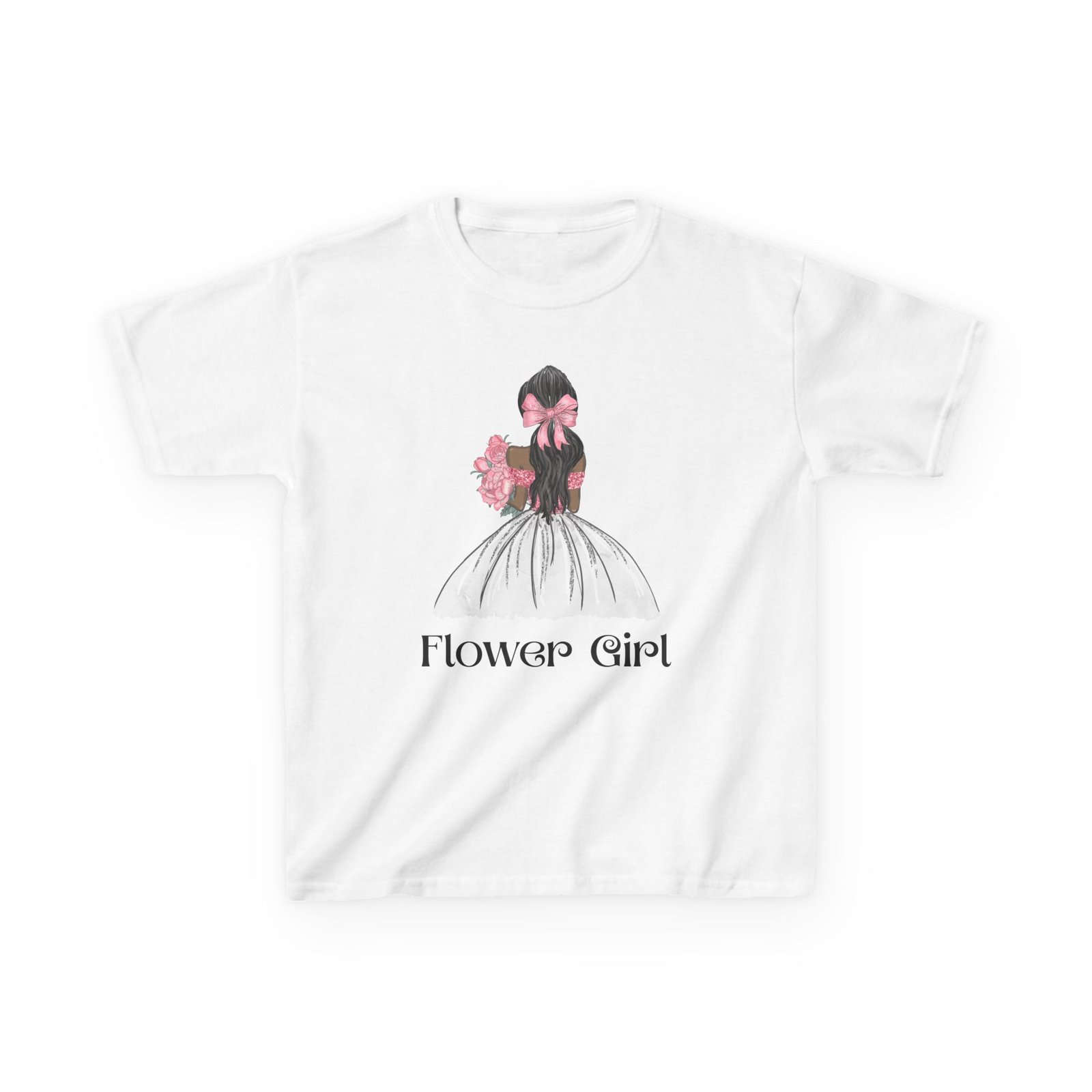 Flower Girl Kids Tee, Cute Floral T-Shirt for Flower Girls, Wedding Apparel, Toddler Gift, Birthday Outfit, Spring Fling Top