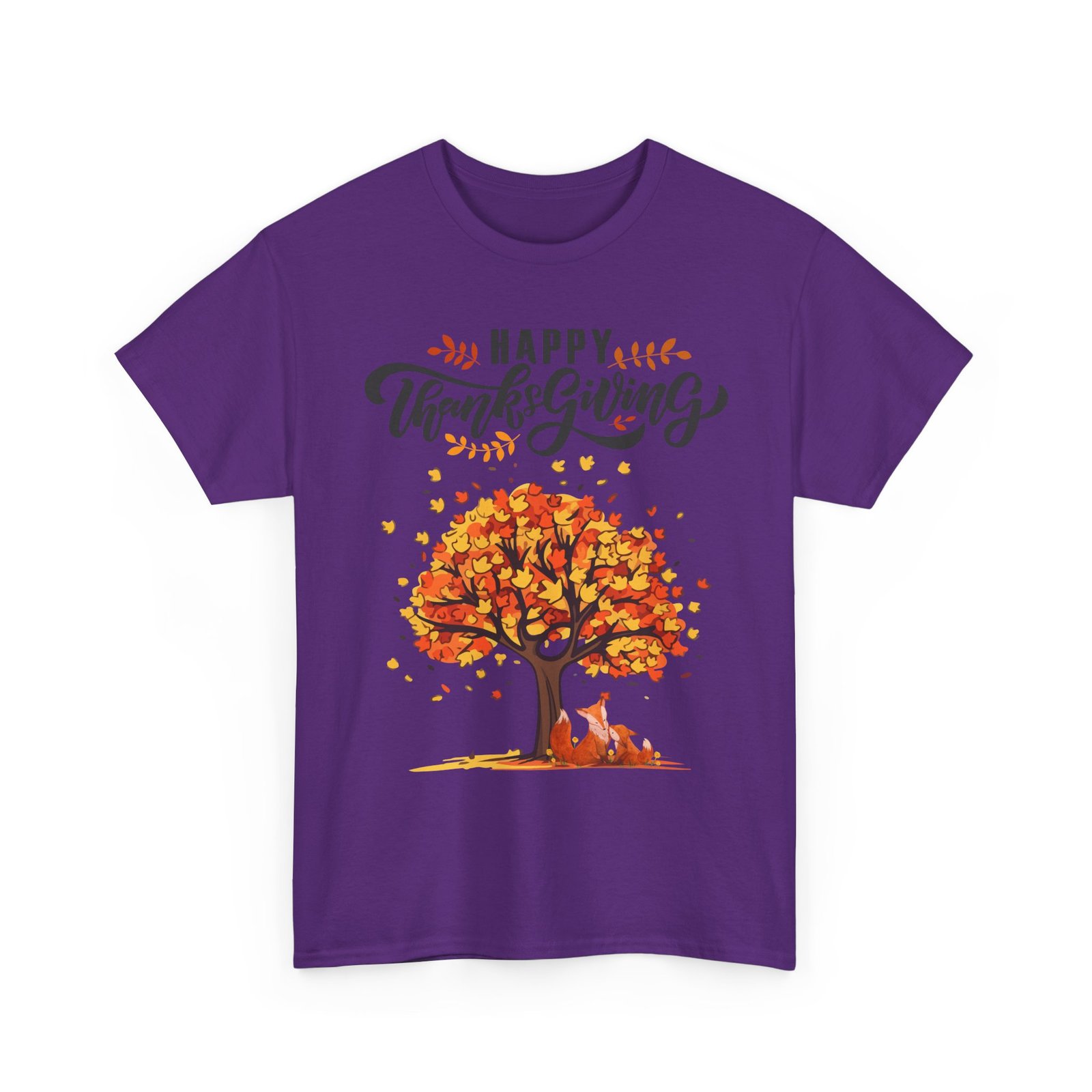 Matching D-Thanksgiving Tree, Fox Tee, Fall T-Shirt, Autumn Apparel - Image 59