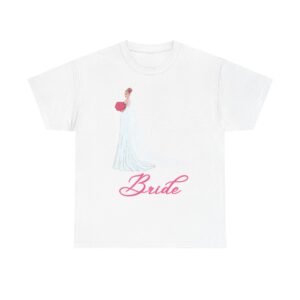 Bride Unisex Heavy Cotton Tee, Wedding Gift, Bridal Party Shirt, Engagement Party Top, Bride T-Shirt, Bridal Shower Attire