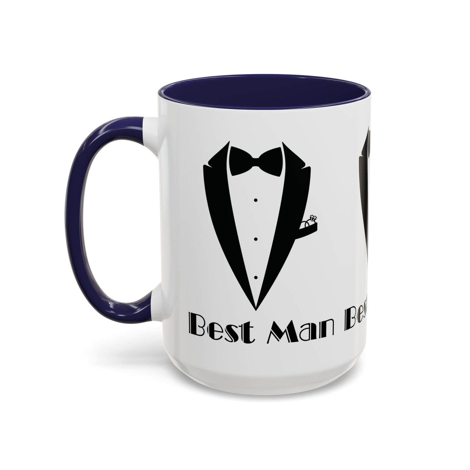 Best Man Accent Coffee Mug 11/15 oz, Groom’s Gift, Wedding Party Favor, Unique Best Man Gift, Black and White Coffee Cup - Image 23