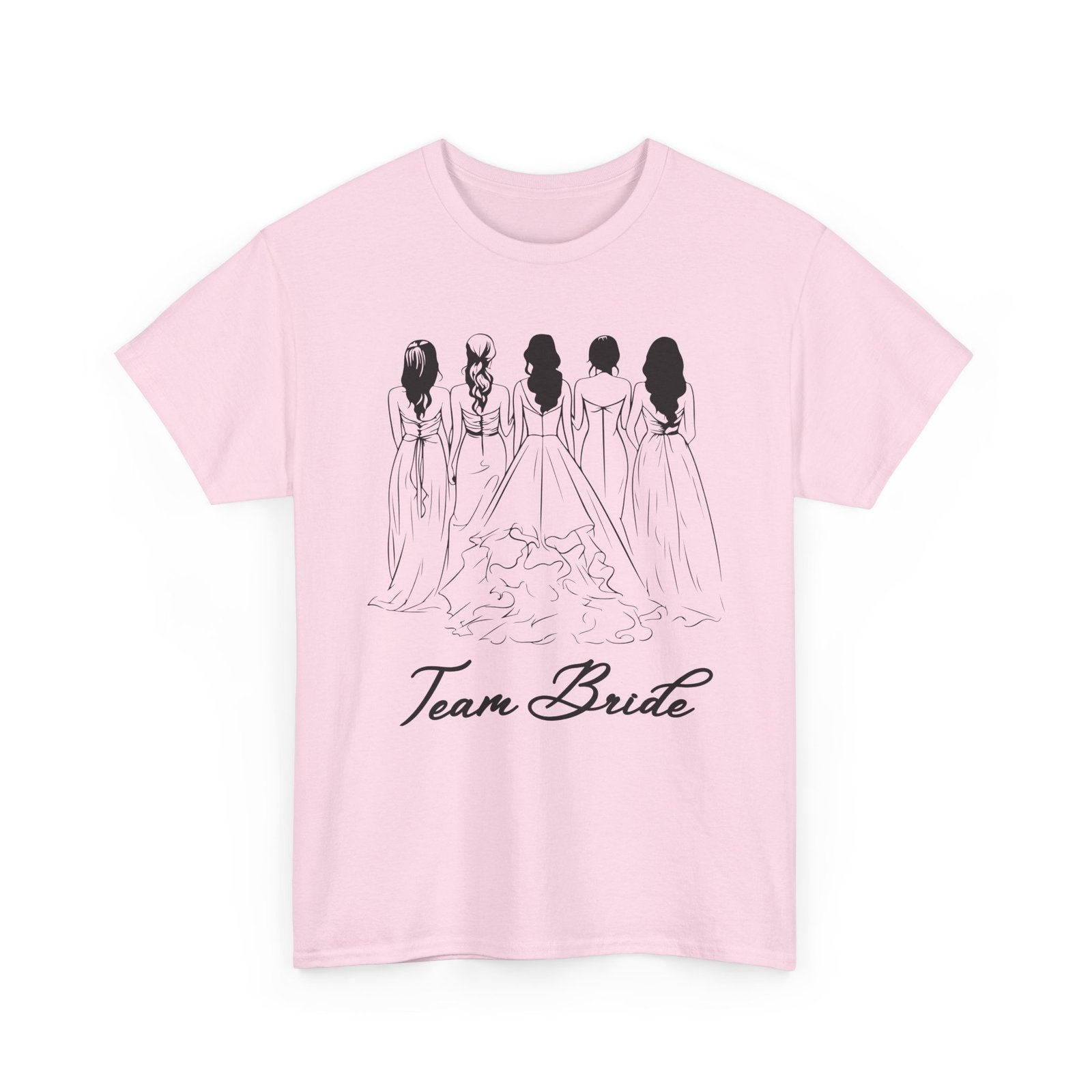 Team Bride Unisex Heavy Cotton Tee - Perfect for Weddings, Bridal Showers, Engagements, Bachelorette Parties, Group Celebrations - Image 59