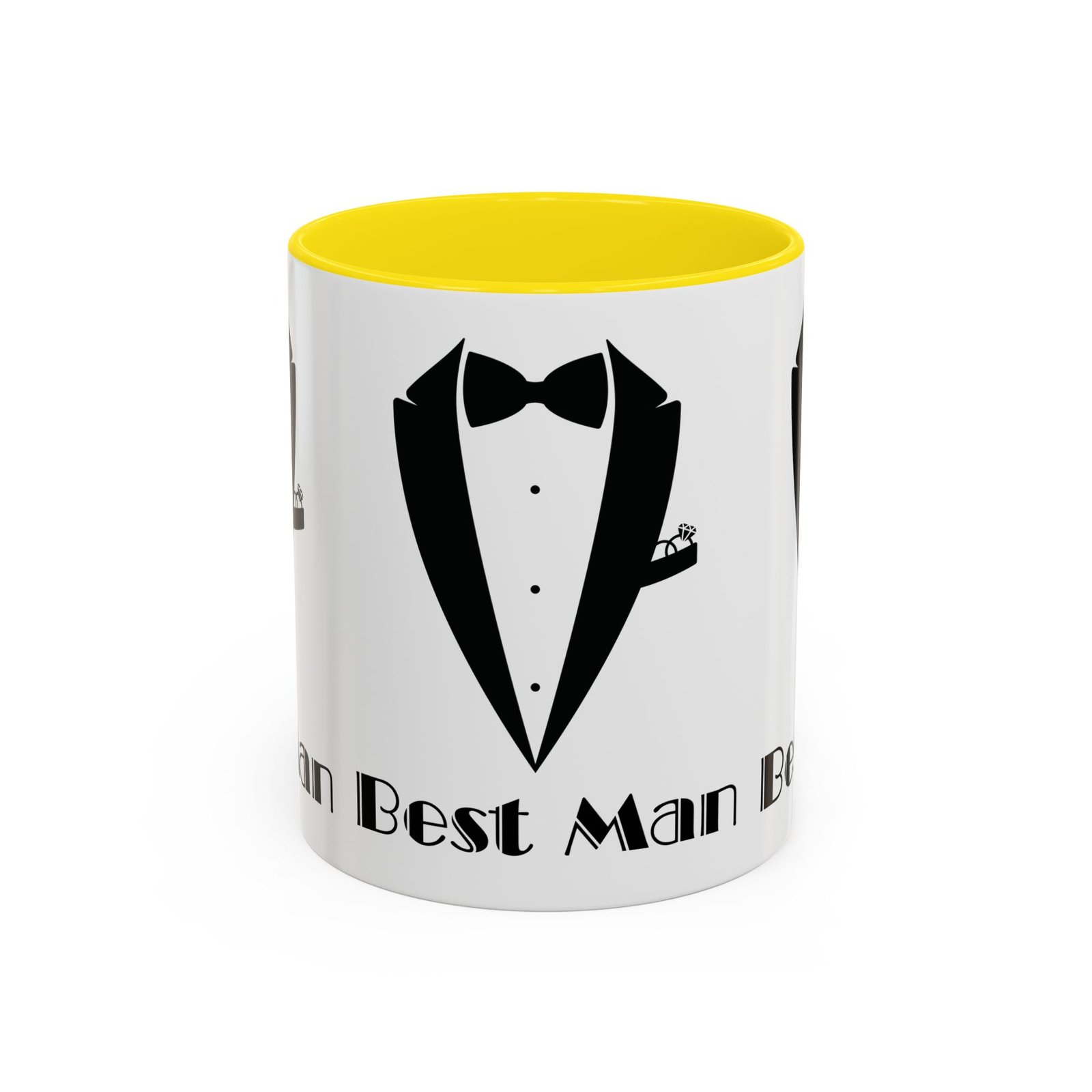 Best Man Accent Coffee Mug 11/15 oz, Groom’s Gift, Wedding Party Favor, Unique Best Man Gift, Black and White Coffee Cup - Image 45