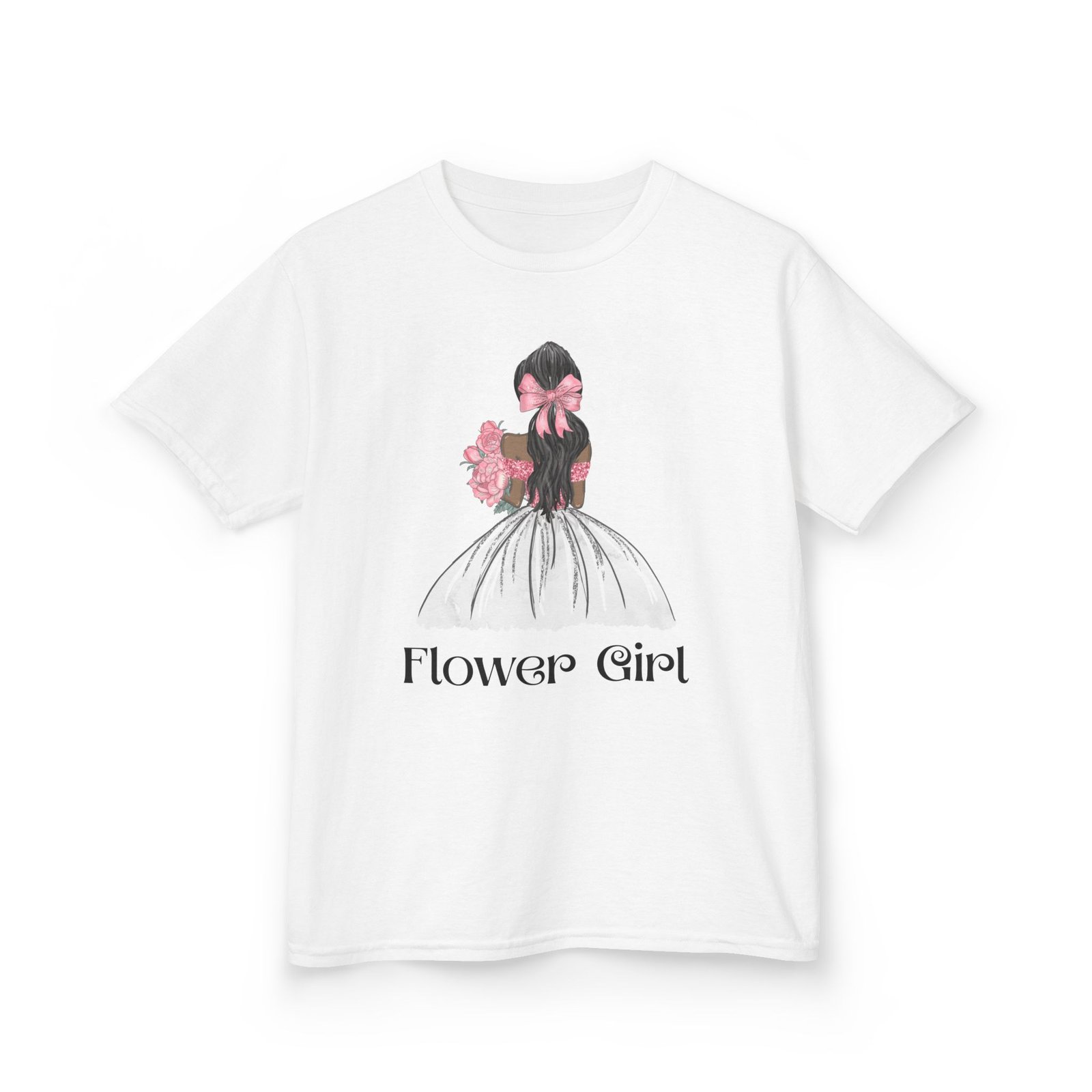 Flower Girl Kids Tee, Cute Floral T-Shirt for Flower Girls, Wedding Apparel, Toddler Gift, Birthday Outfit, Spring Fling Top - Image 3
