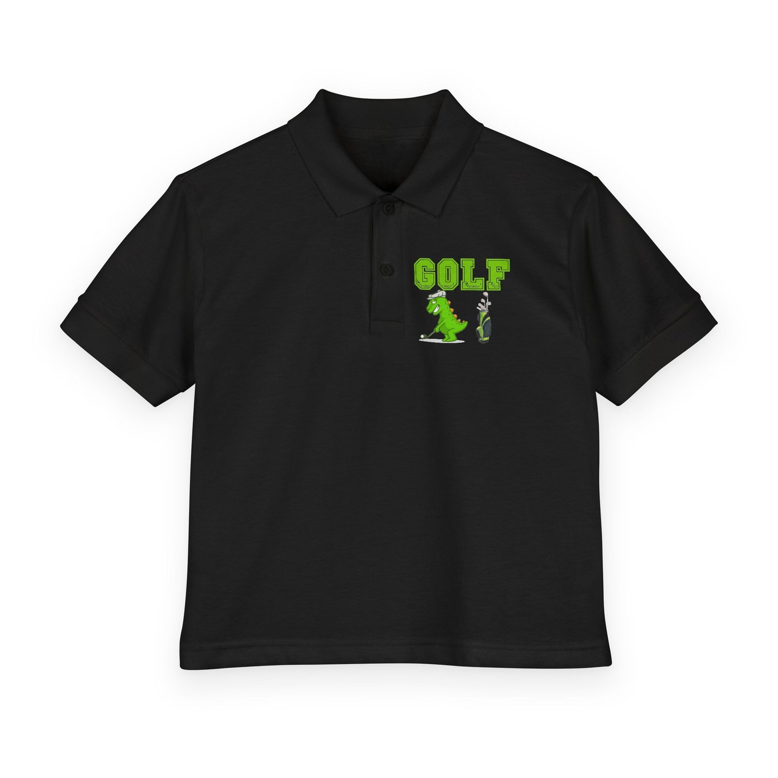 Kids' Golf Polo with Dinosaur Design - Image 8