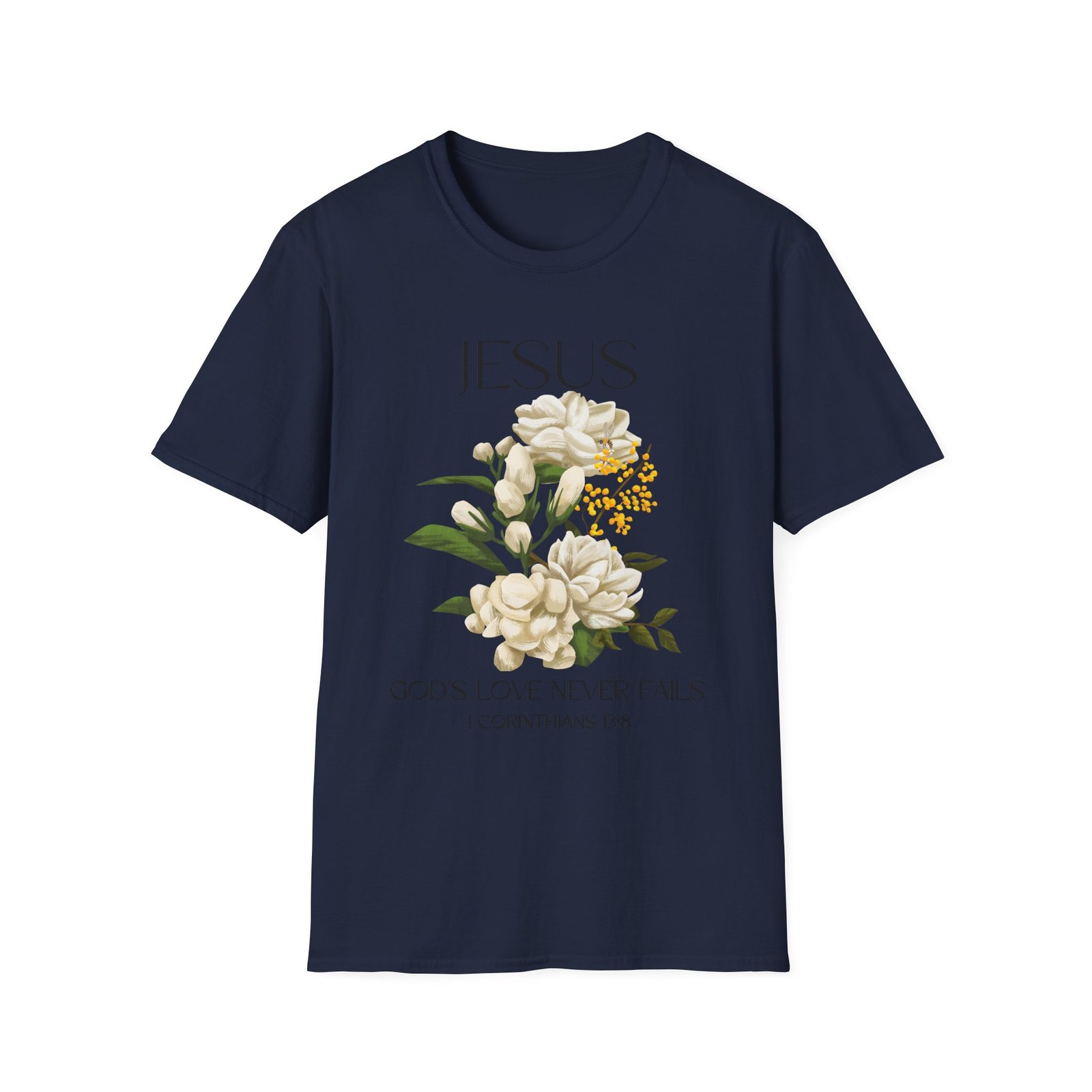 Jesus Floral Faith T-Shirt- Christian Graphic Tee, Inspirational Gift, Religious Apparel, Casualwear, Unisex - Image 25