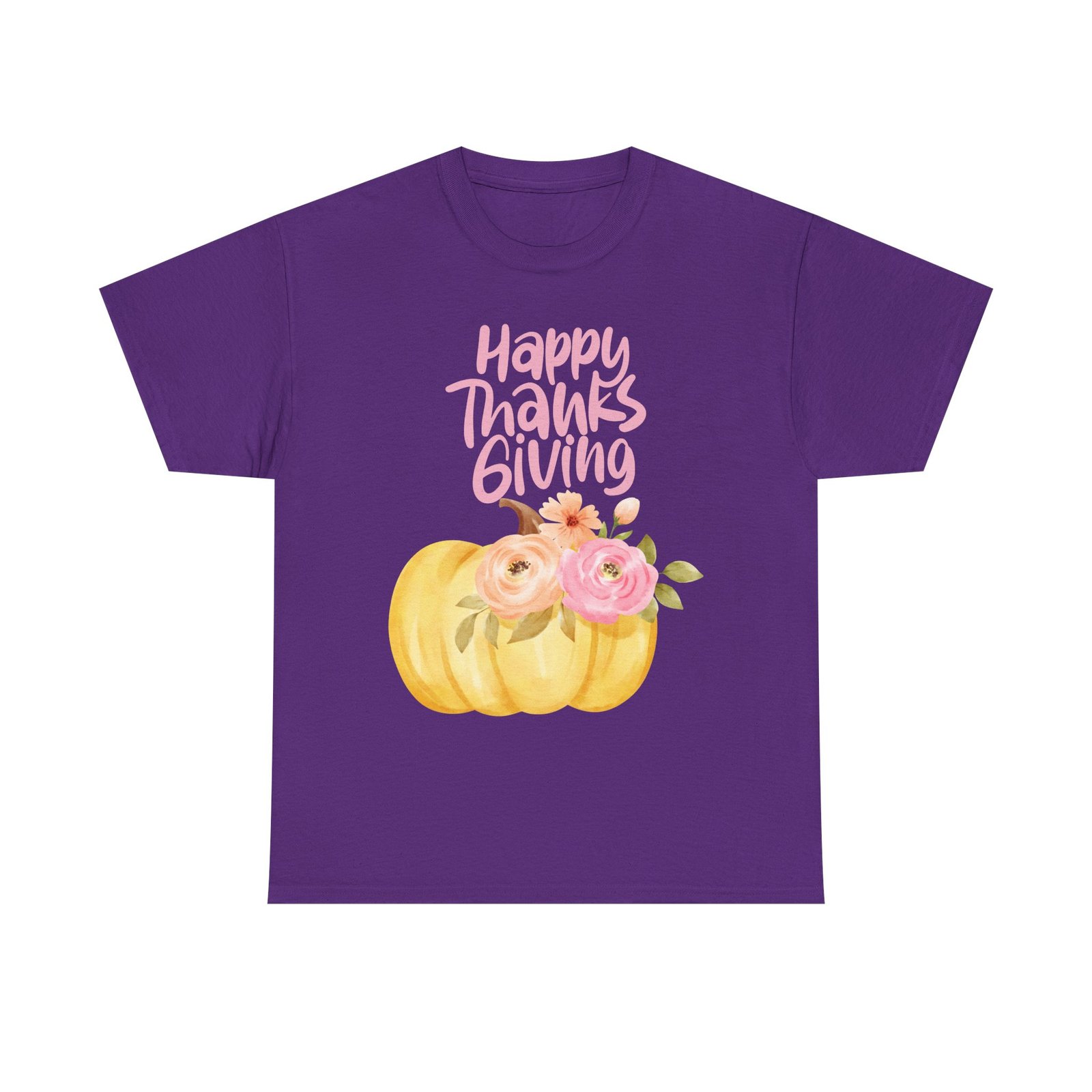 Thanksgiving Floral Tee, Holiday Shirt, Fall Fashion, Gifts for Her, Pumpkin T-Shirt, Autumn Apparel, Friendsgiving Outfit - Image 49
