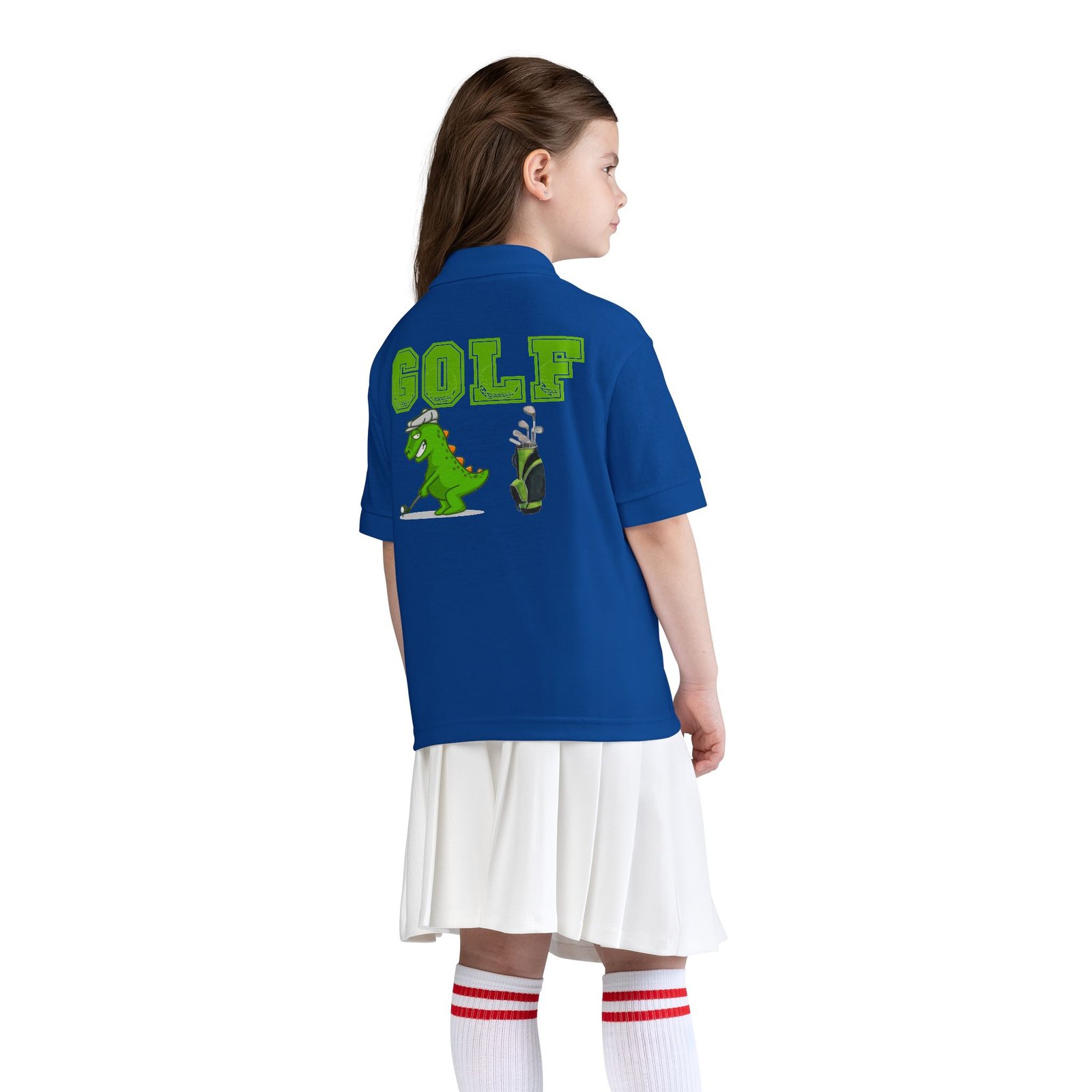 Kids' Golf Polo with Dinosaur Design - Image 55