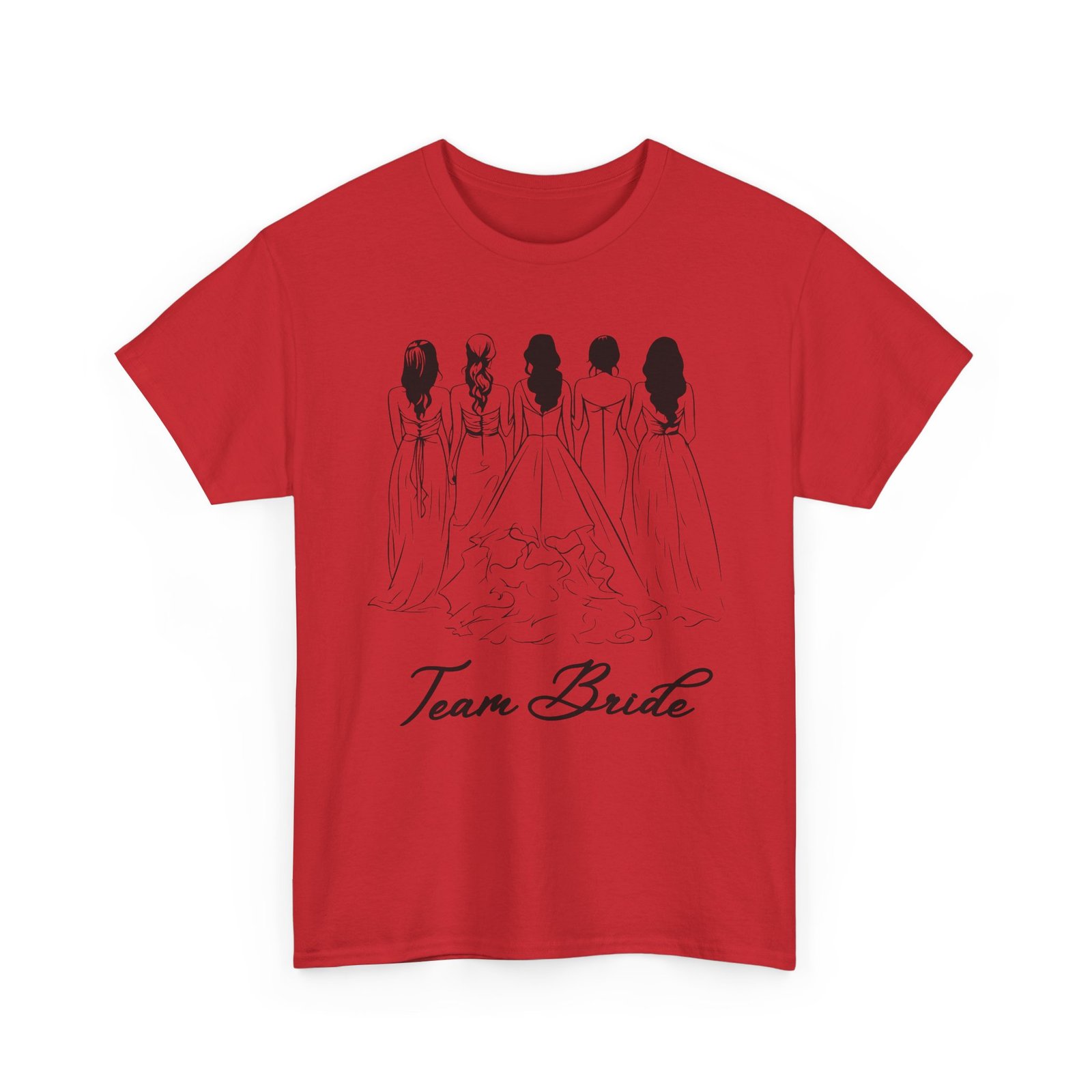 Team Bride Unisex Heavy Cotton Tee - Perfect for Weddings, Bridal Showers, Engagements, Bachelorette Parties, Group Celebrations - Image 63