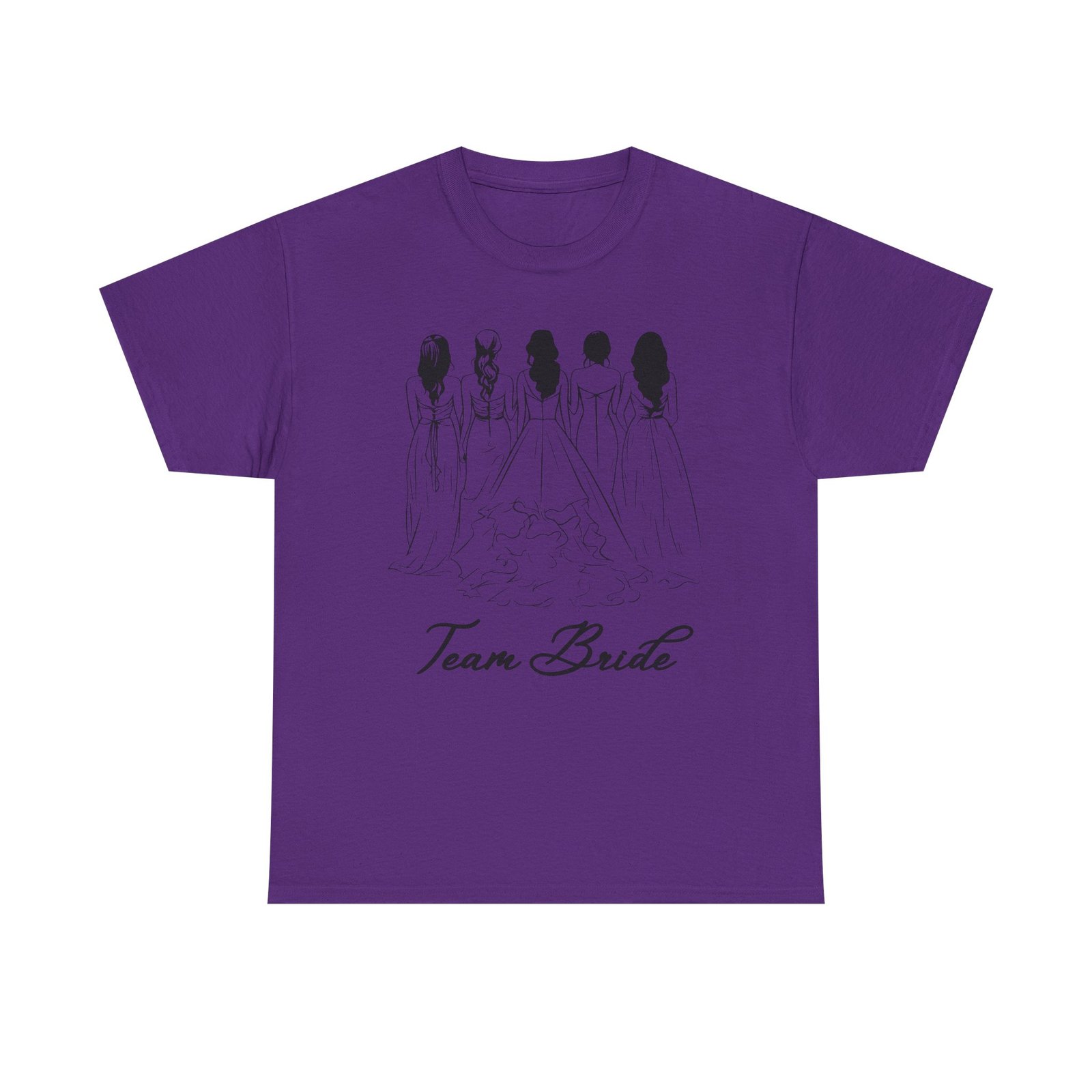 Team Bride Unisex Heavy Cotton Tee - Perfect for Weddings, Bridal Showers, Engagements, Bachelorette Parties, Group Celebrations - Image 53
