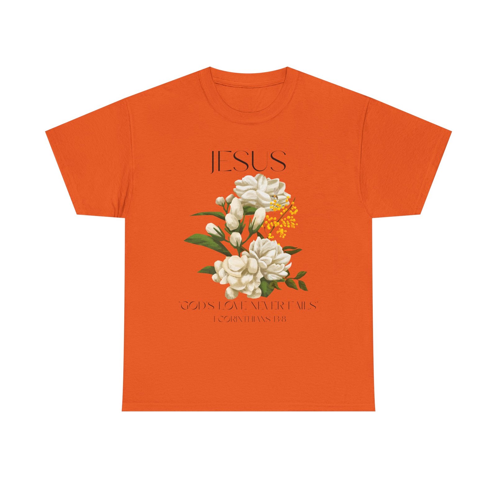 Jesus- God's love never fails-Unisex Heavy Cotton Tee - Image 13
