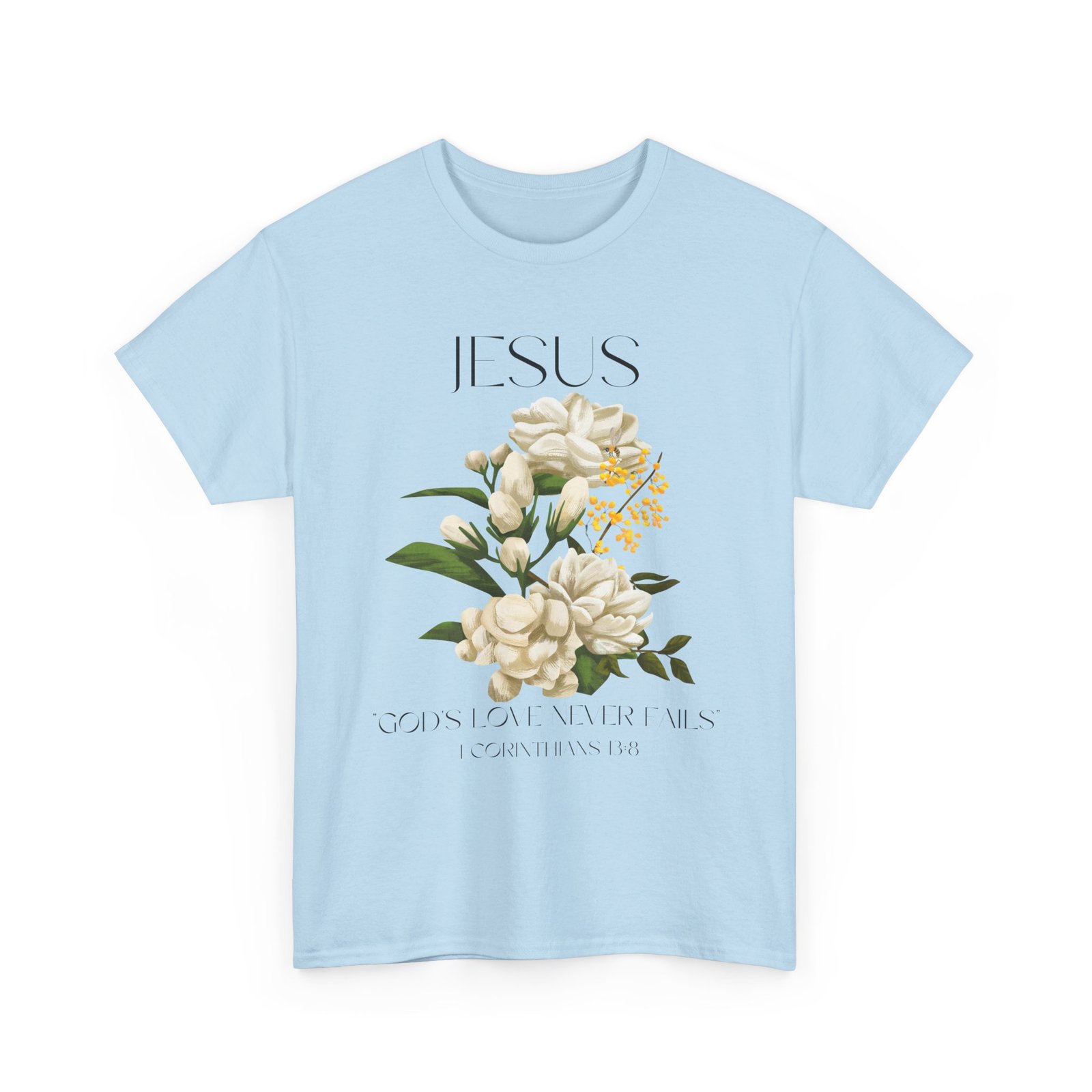 Jesus- God's love never fails-Unisex Heavy Cotton Tee - Image 43