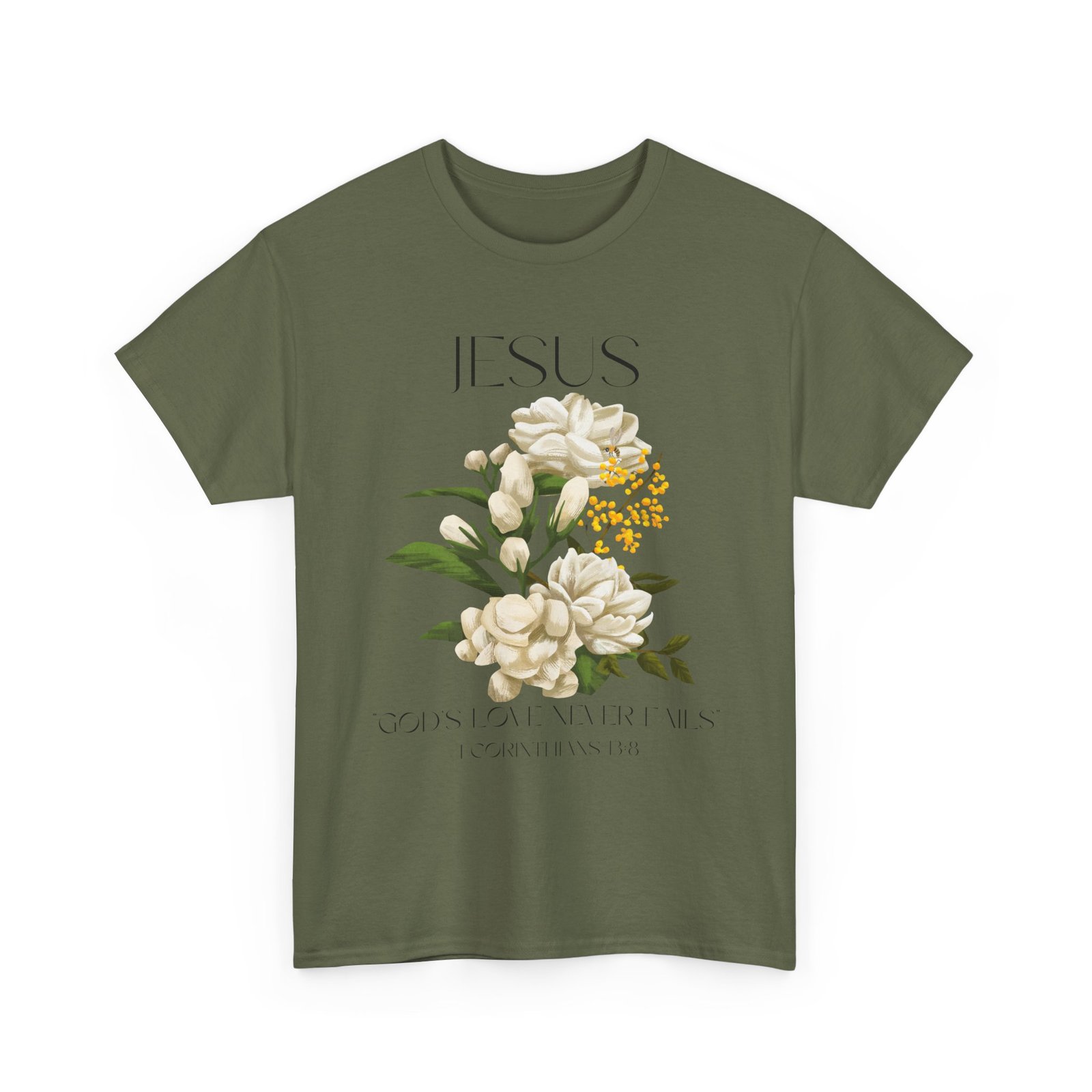 Jesus- God's love never fails-Unisex Heavy Cotton Tee - Image 31