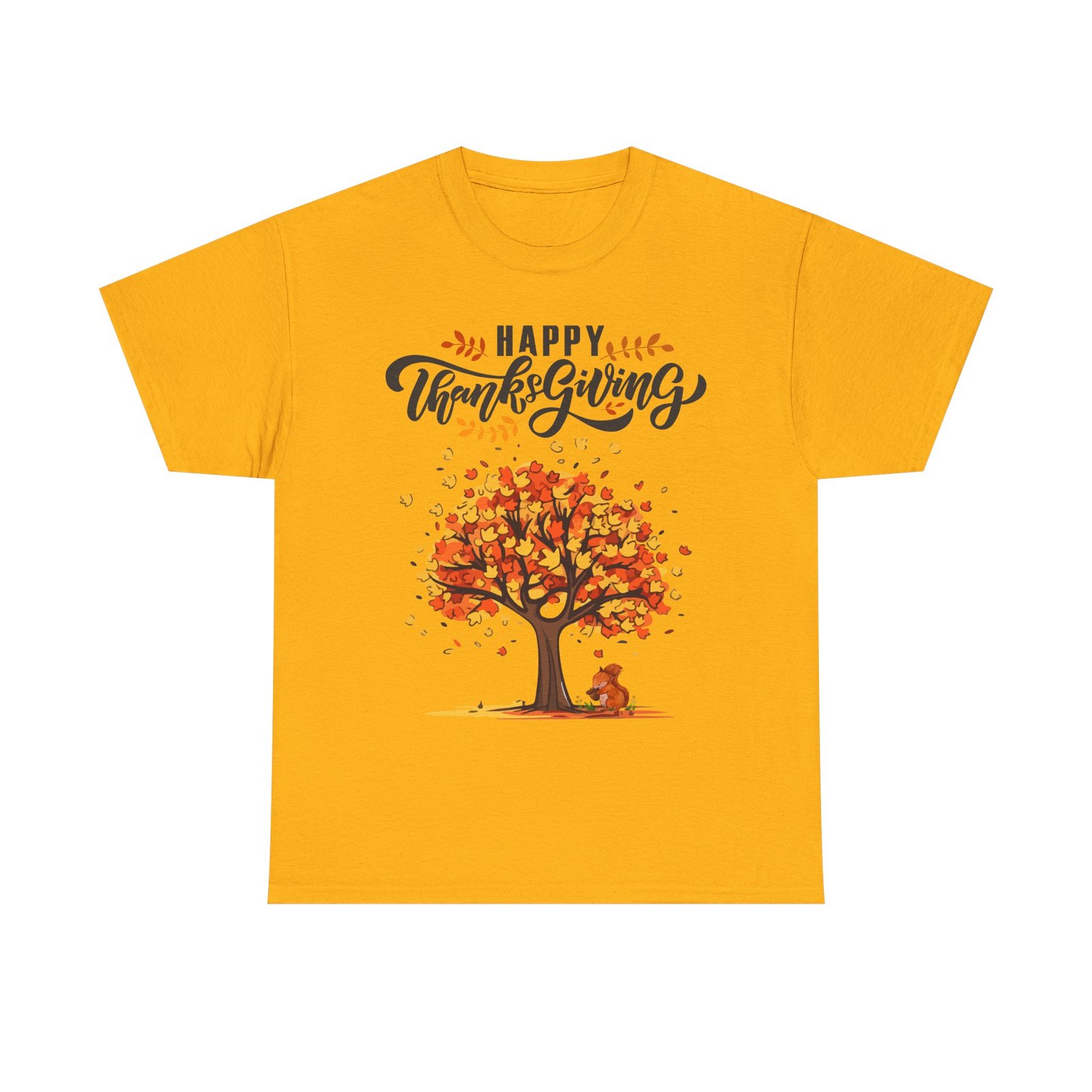 Matching C-Happy Thanksgiving Tree Unisex Tee, Autumn Shirt, Holiday Apparel, Fall Fashion, Seasonal Gift - Image 13