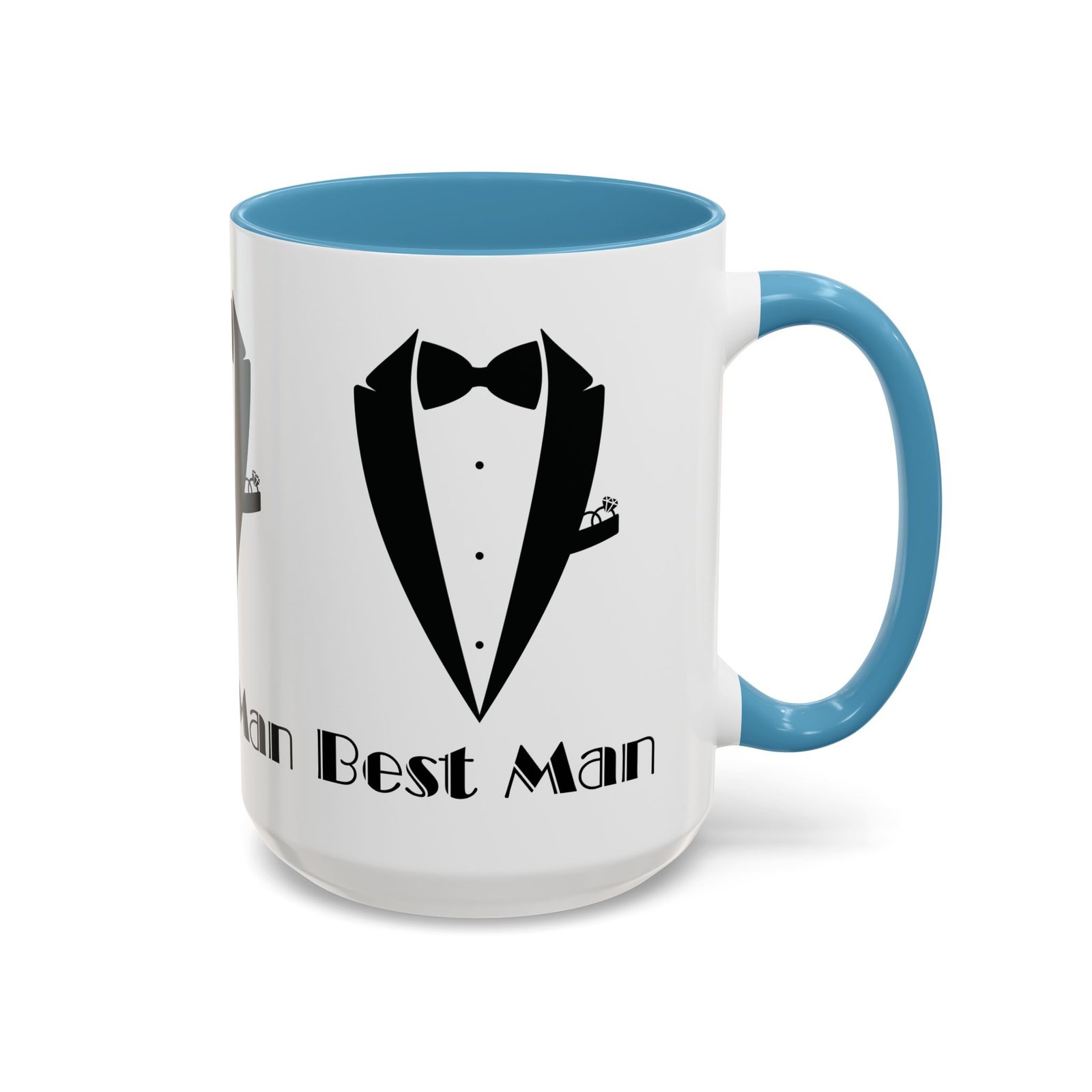 Best Man Accent Coffee Mug 11/15 oz, Groom’s Gift, Wedding Party Favor, Unique Best Man Gift, Black and White Coffee Cup - Image 38
