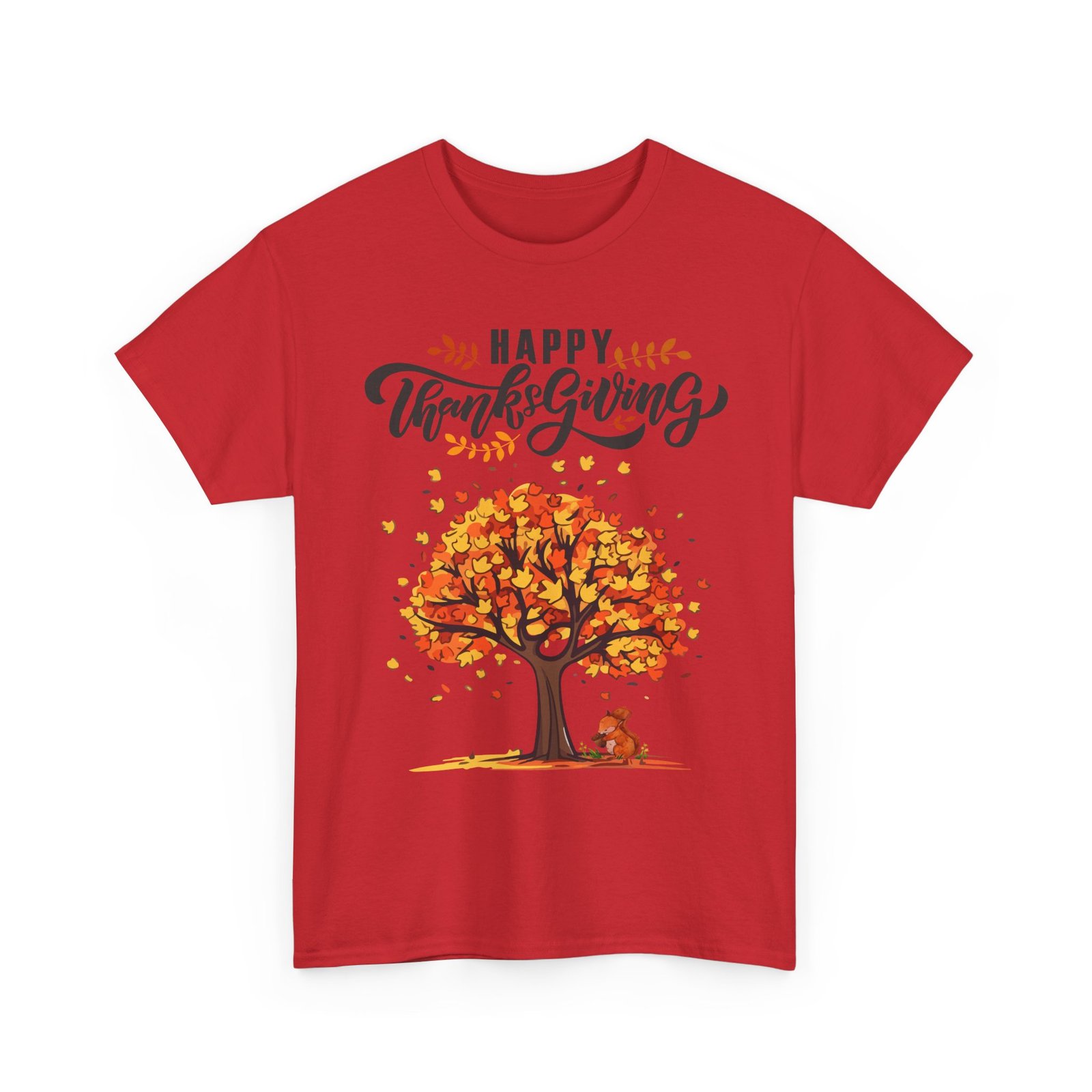Matching C-Happy Thanksgiving Tree Unisex Tee, Autumn Shirt, Holiday Apparel, Fall Fashion, Seasonal Gift - Image 63