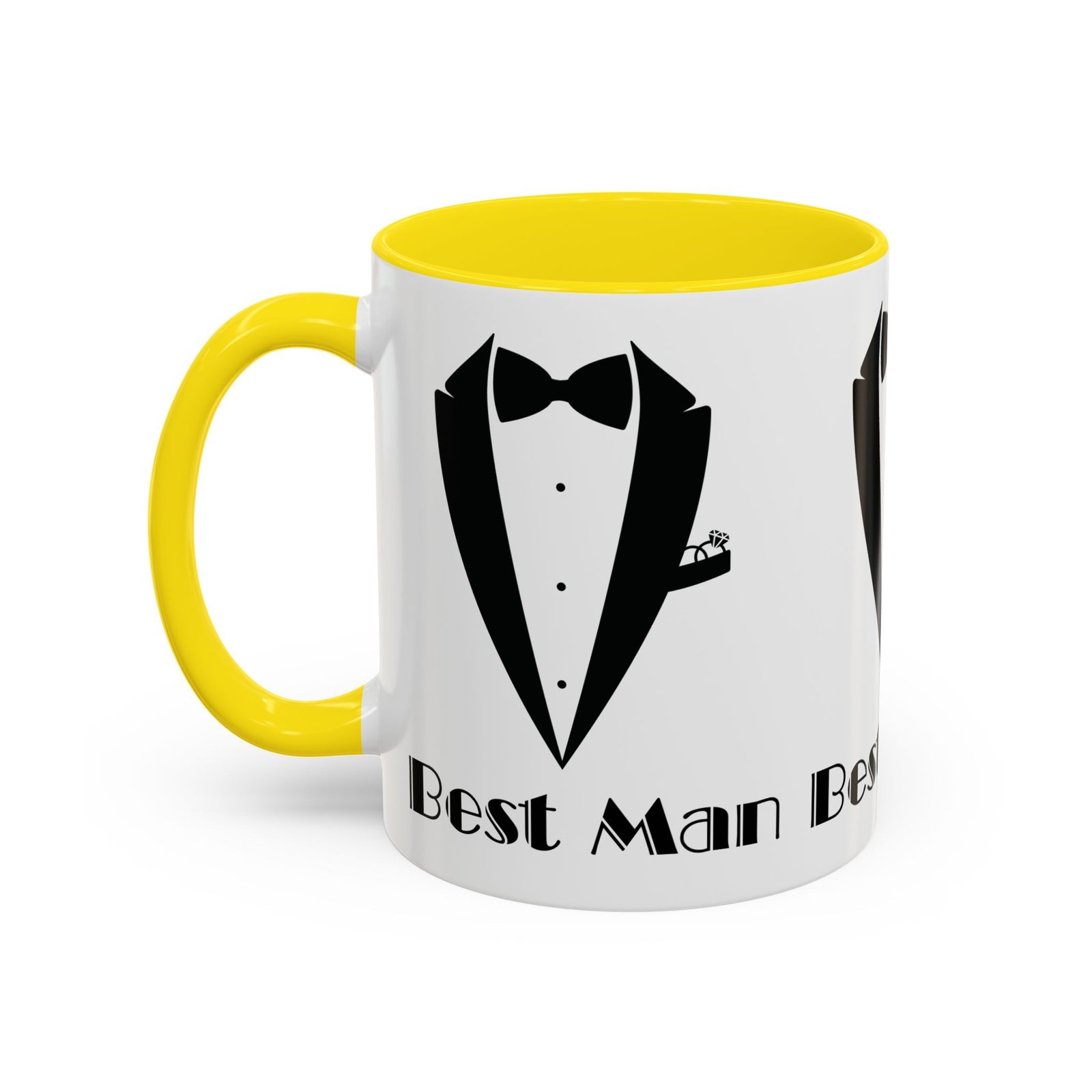 Best Man Accent Coffee Mug 11/15 oz, Groom’s Gift, Wedding Party Favor, Unique Best Man Gift, Black and White Coffee Cup - Image 47