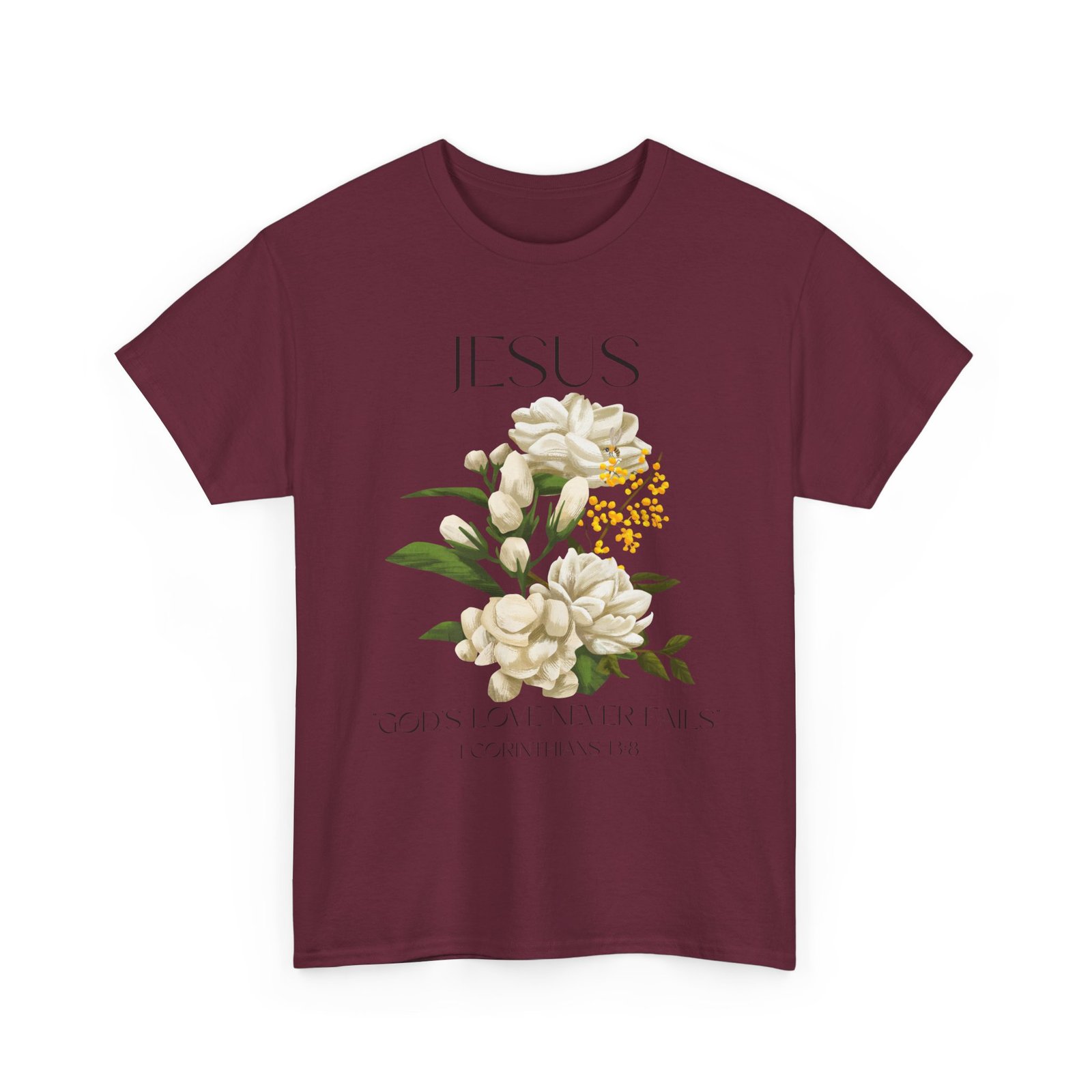 Jesus- God's love never fails-Unisex Heavy Cotton Tee - Image 19