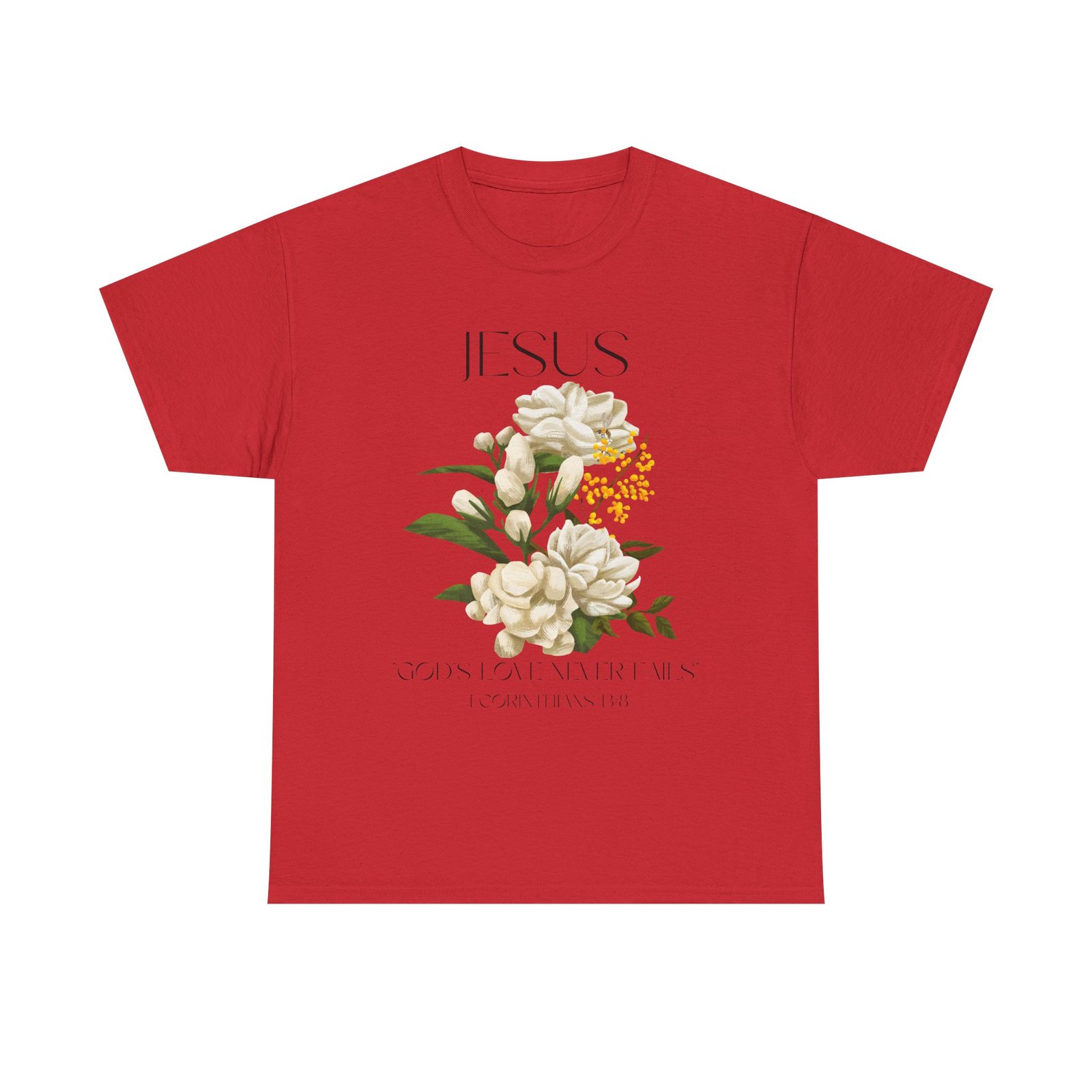 Jesus- God's love never fails-Unisex Heavy Cotton Tee - Image 65