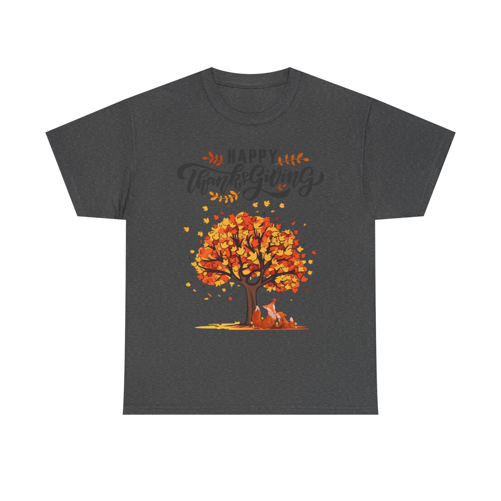 Matching D-Thanksgiving Tree, Fox Tee, Fall T-Shirt, Autumn Apparel - Image 41