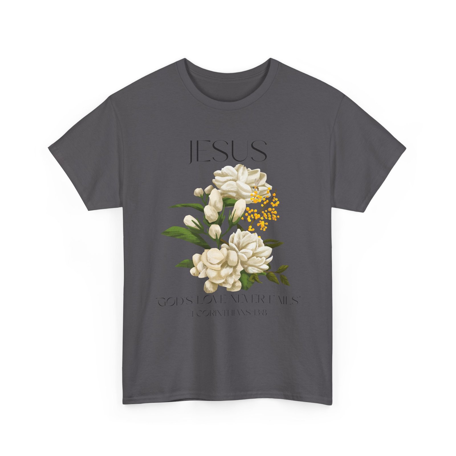 Jesus- God's love never fails-Unisex Heavy Cotton Tee - Image 47