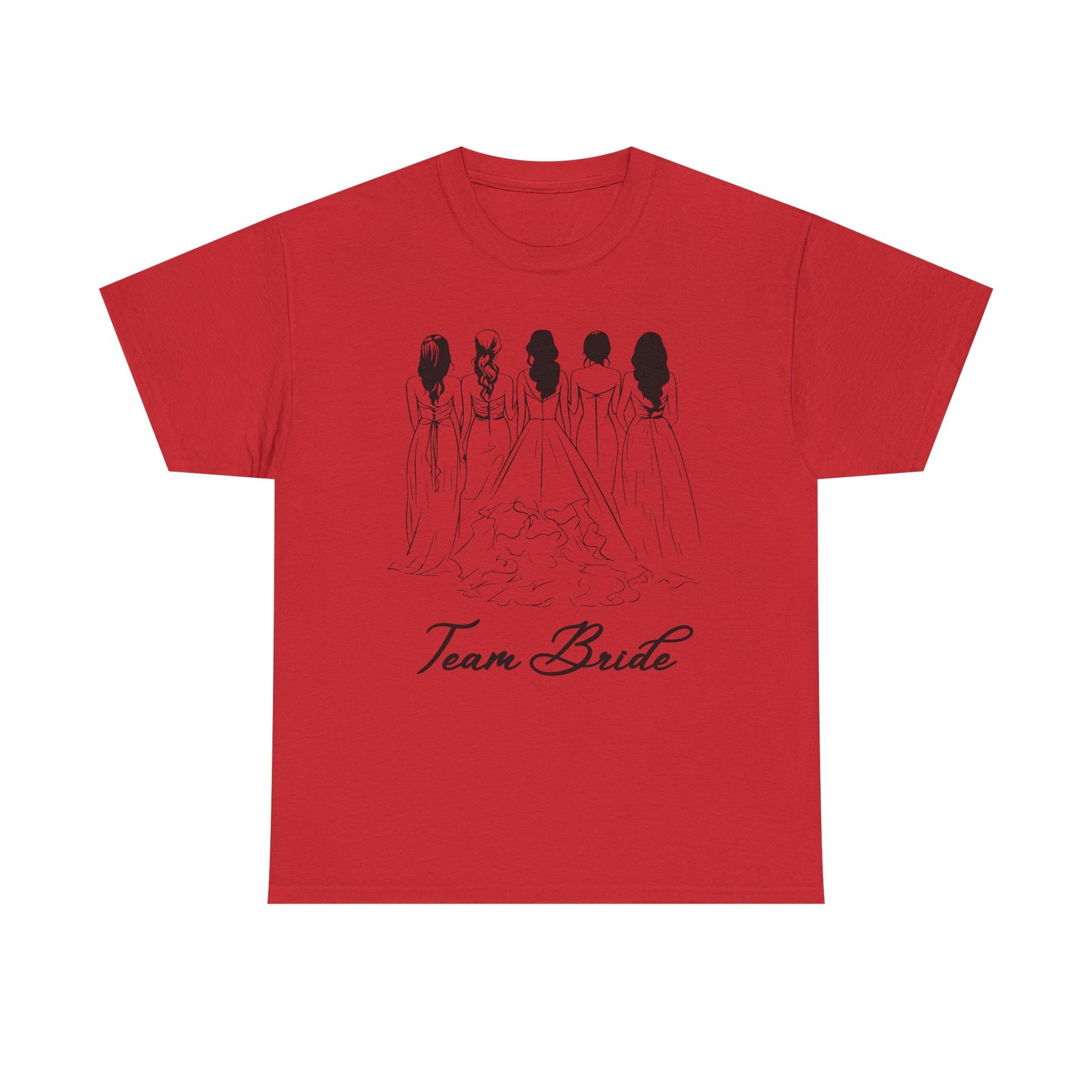 Team Bride Unisex Heavy Cotton Tee - Perfect for Weddings, Bridal Showers, Engagements, Bachelorette Parties, Group Celebrations - Image 61