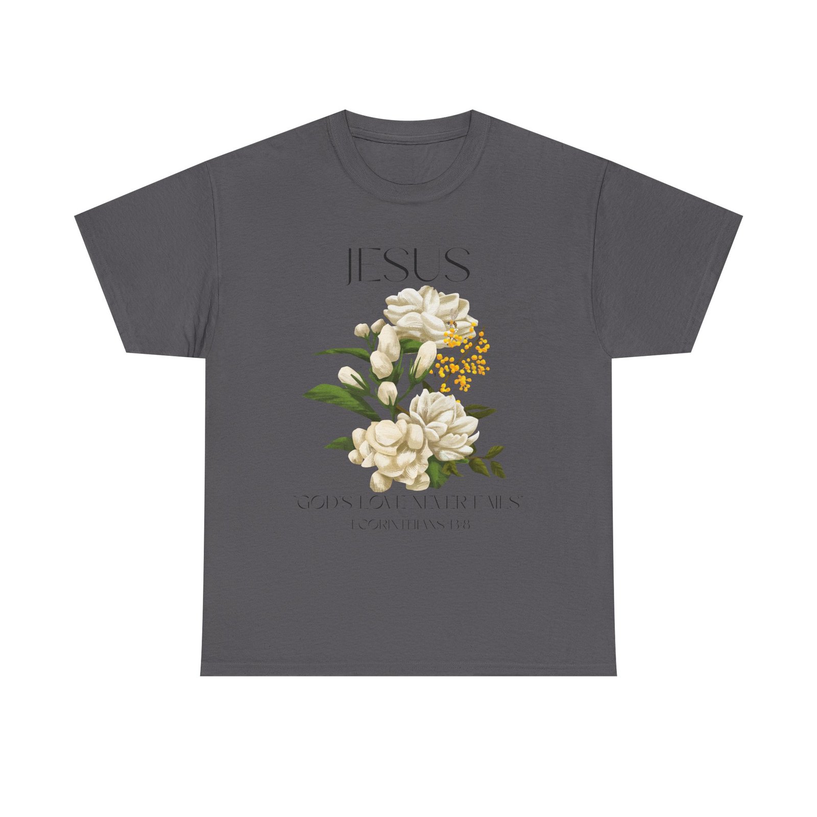 Jesus- God's love never fails-Unisex Heavy Cotton Tee - Image 45