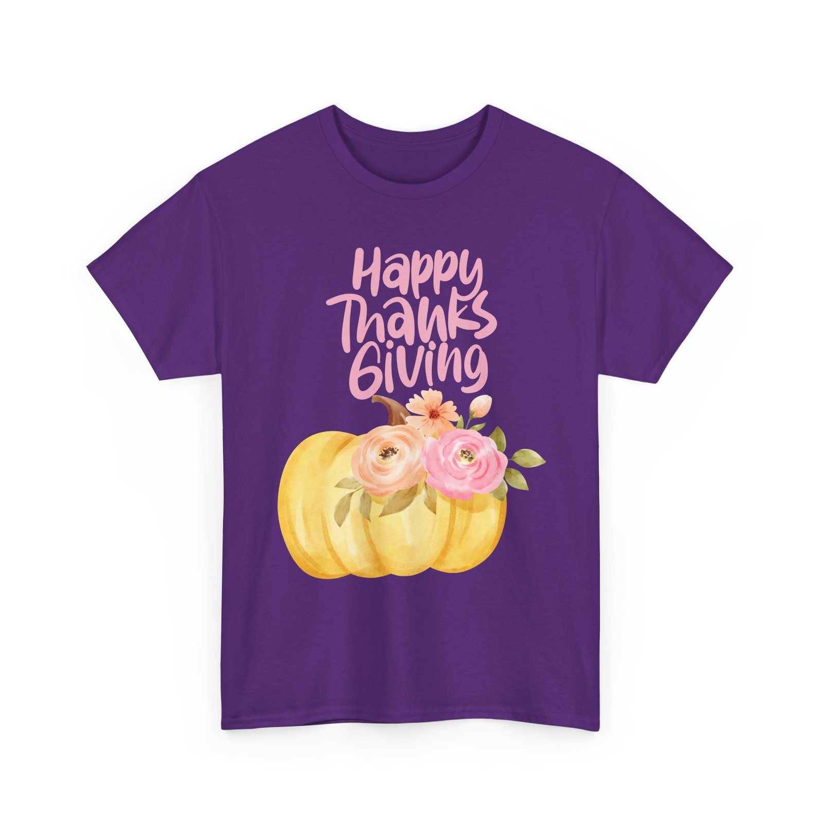 Thanksgiving Floral Tee, Holiday Shirt, Fall Fashion, Gifts for Her, Pumpkin T-Shirt, Autumn Apparel, Friendsgiving Outfit - Image 51