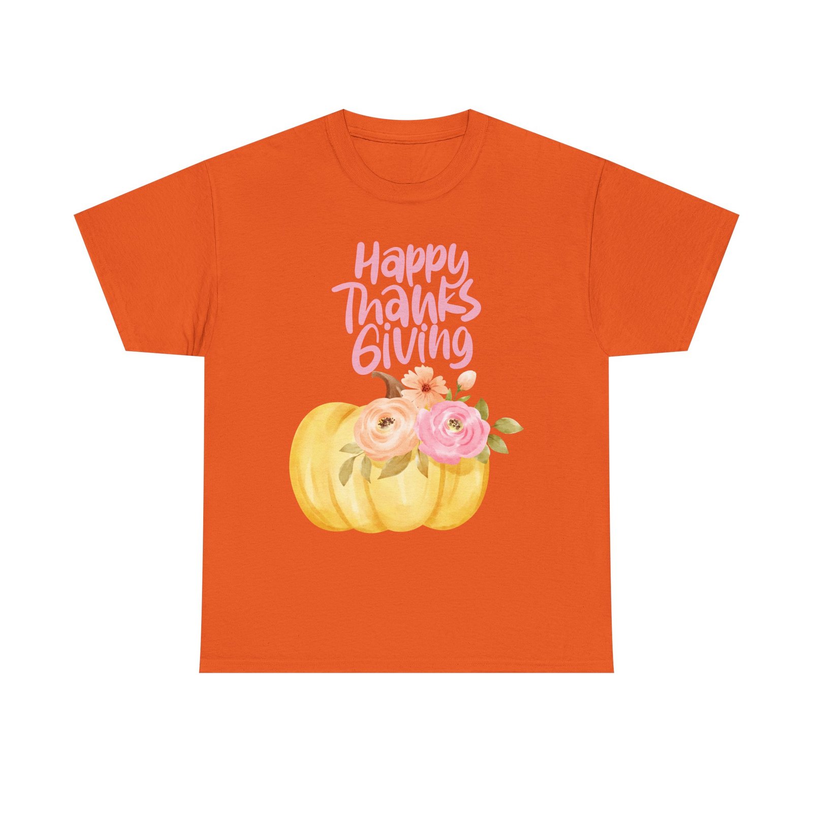 Thanksgiving Floral Tee, Holiday Shirt, Fall Fashion, Gifts for Her, Pumpkin T-Shirt, Autumn Apparel, Friendsgiving Outfit - Image 17