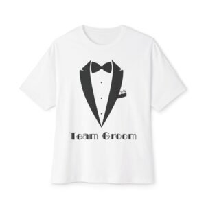 Groom's Team T-Shirt, Casual Wedding Tee, Unisex Oversized Tee, Bridal Party Gift, Groom Squad Shirt, Funny Wedding Apparel