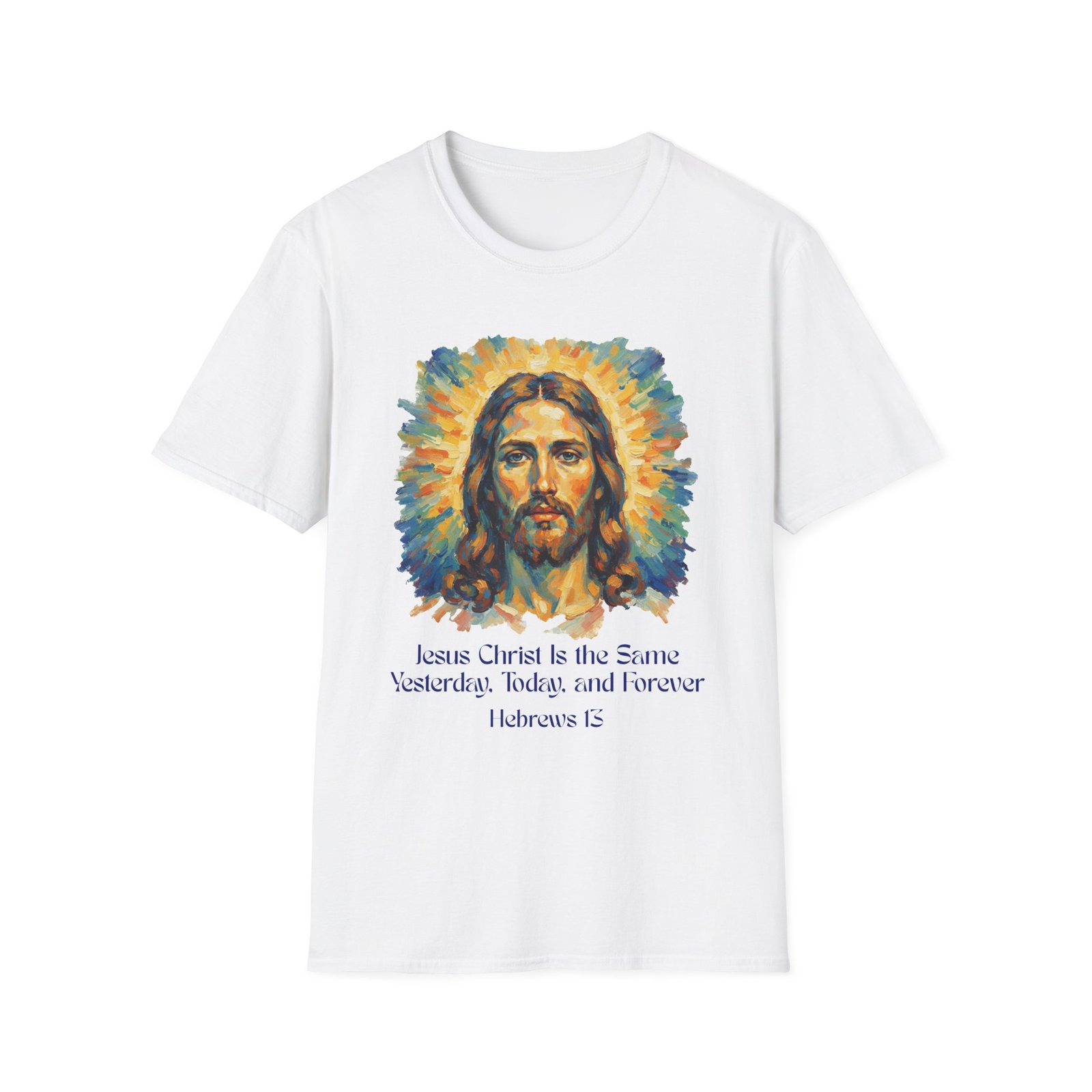 Jesus Christ Graphic Tee, Unisex Softstyle T-Shirt, Faith Apparel, Inspirational Gift, Religious Top