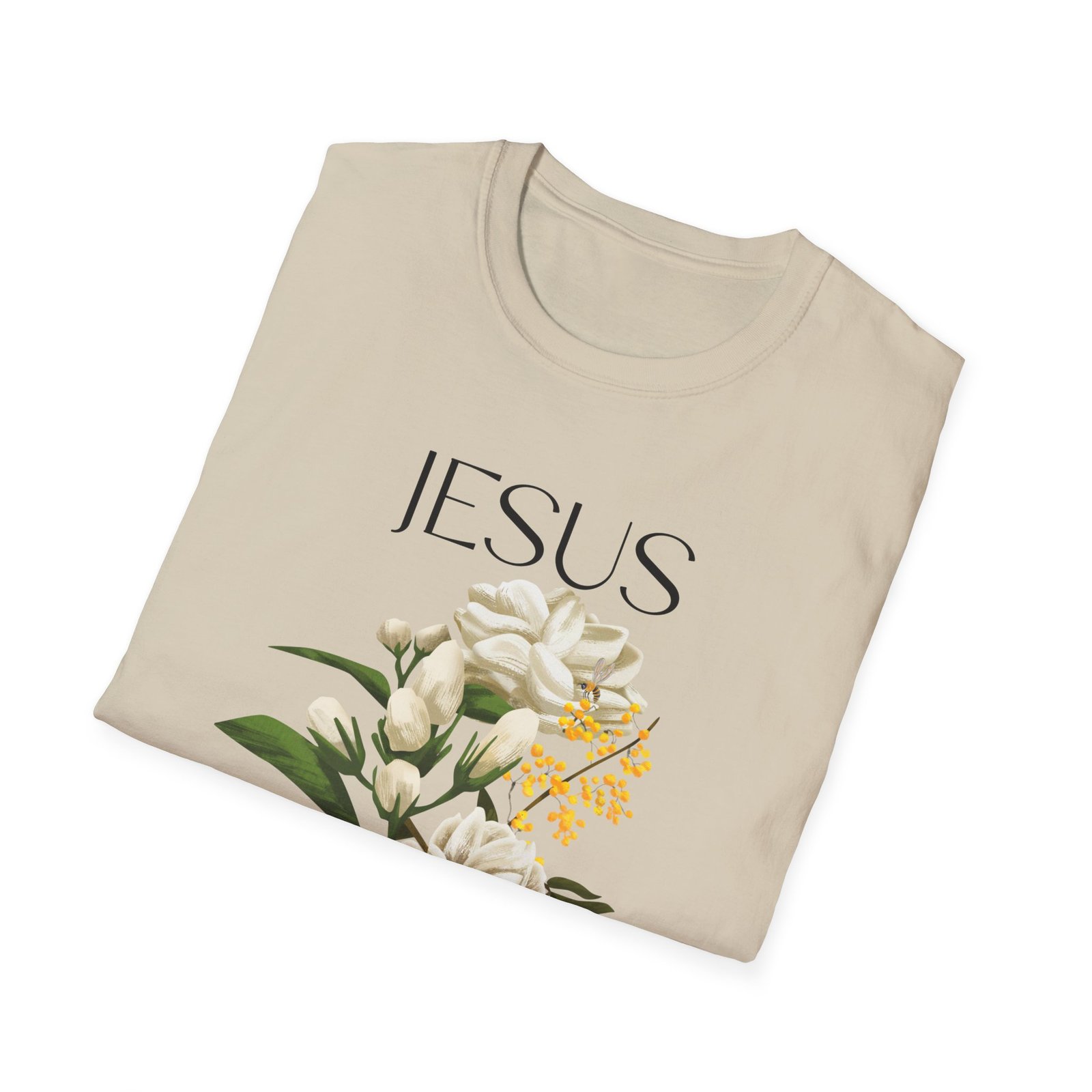 Jesus Floral Faith T-Shirt- Christian Graphic Tee, Inspirational Gift, Religious Apparel, Casualwear, Unisex - Image 8