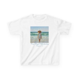 Whimsical Girl at the Beach- Fun Kids Tee, Summer Shirt, Beach Day Tee, Vacation Outfit, Cute Kids Clothing