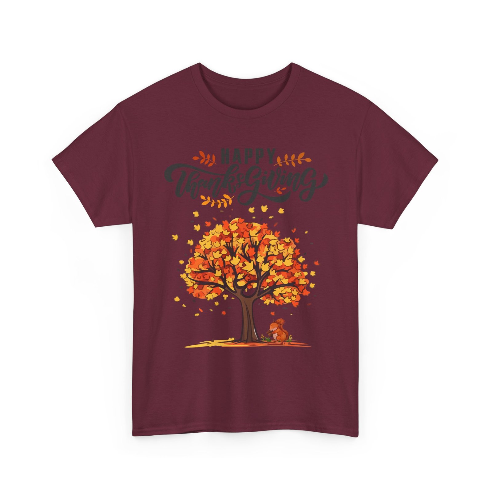 Matching C-Happy Thanksgiving Tree Unisex Tee, Autumn Shirt, Holiday Apparel, Fall Fashion, Seasonal Gift - Image 23