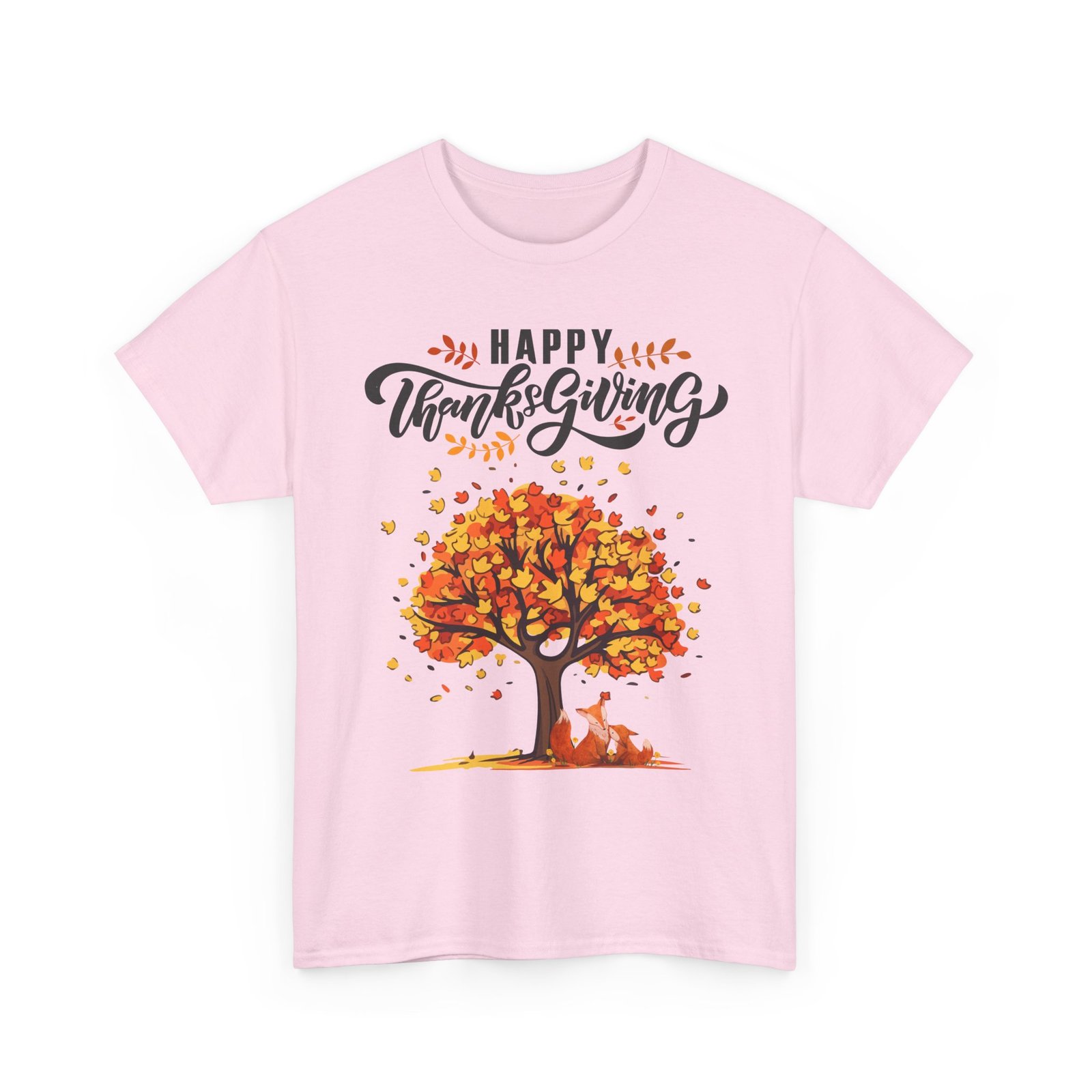 Matching D-Thanksgiving Tree, Fox Tee, Fall T-Shirt, Autumn Apparel - Image 63