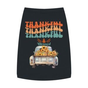 Matching A-Thankful Pet Tank Top, Cute Dog Shirt, Pet Apparel, Blessed Pet Wear, Fall Fashion for Pets, Gifts for Dog Lovers