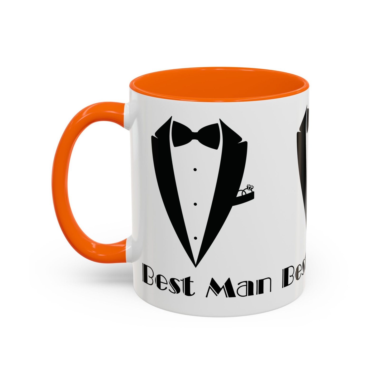 Best Man Accent Coffee Mug 11/15 oz, Groom’s Gift, Wedding Party Favor, Unique Best Man Gift, Black and White Coffee Cup - Image 43