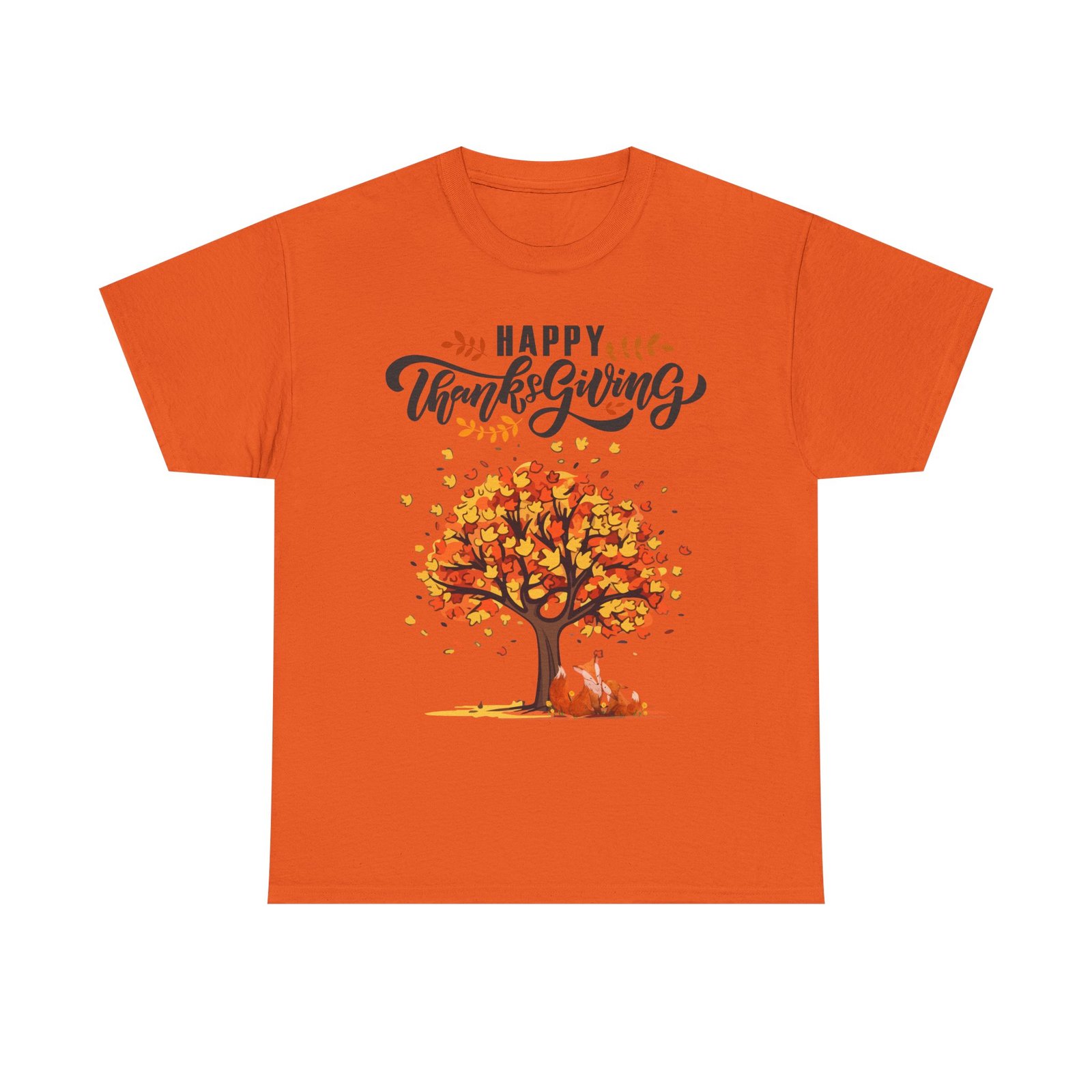 Matching D-Thanksgiving Tree, Fox Tee, Fall T-Shirt, Autumn Apparel - Image 21