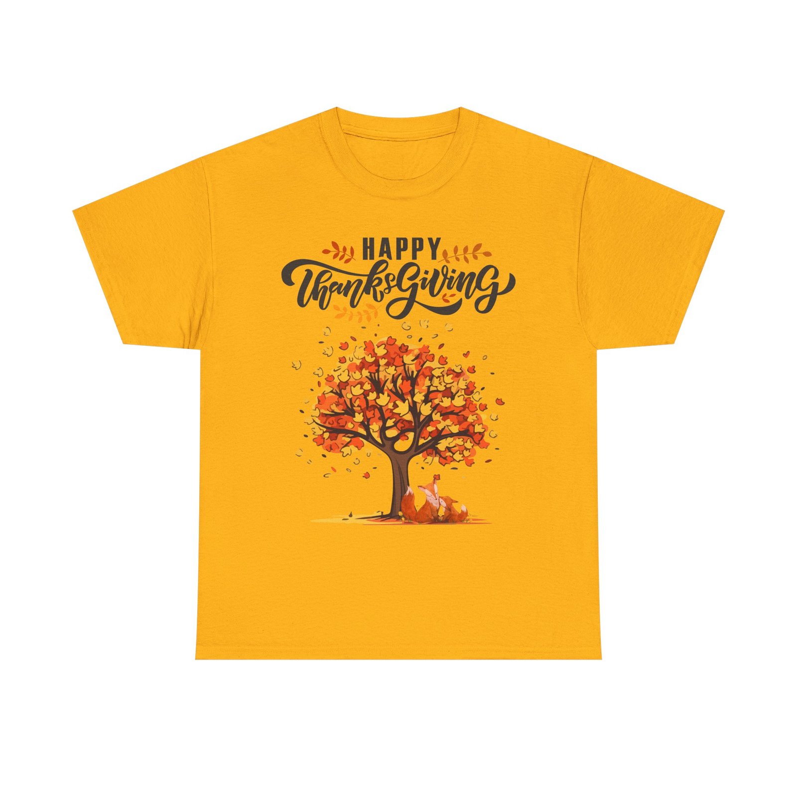 Matching D-Thanksgiving Tree, Fox Tee, Fall T-Shirt, Autumn Apparel - Image 17